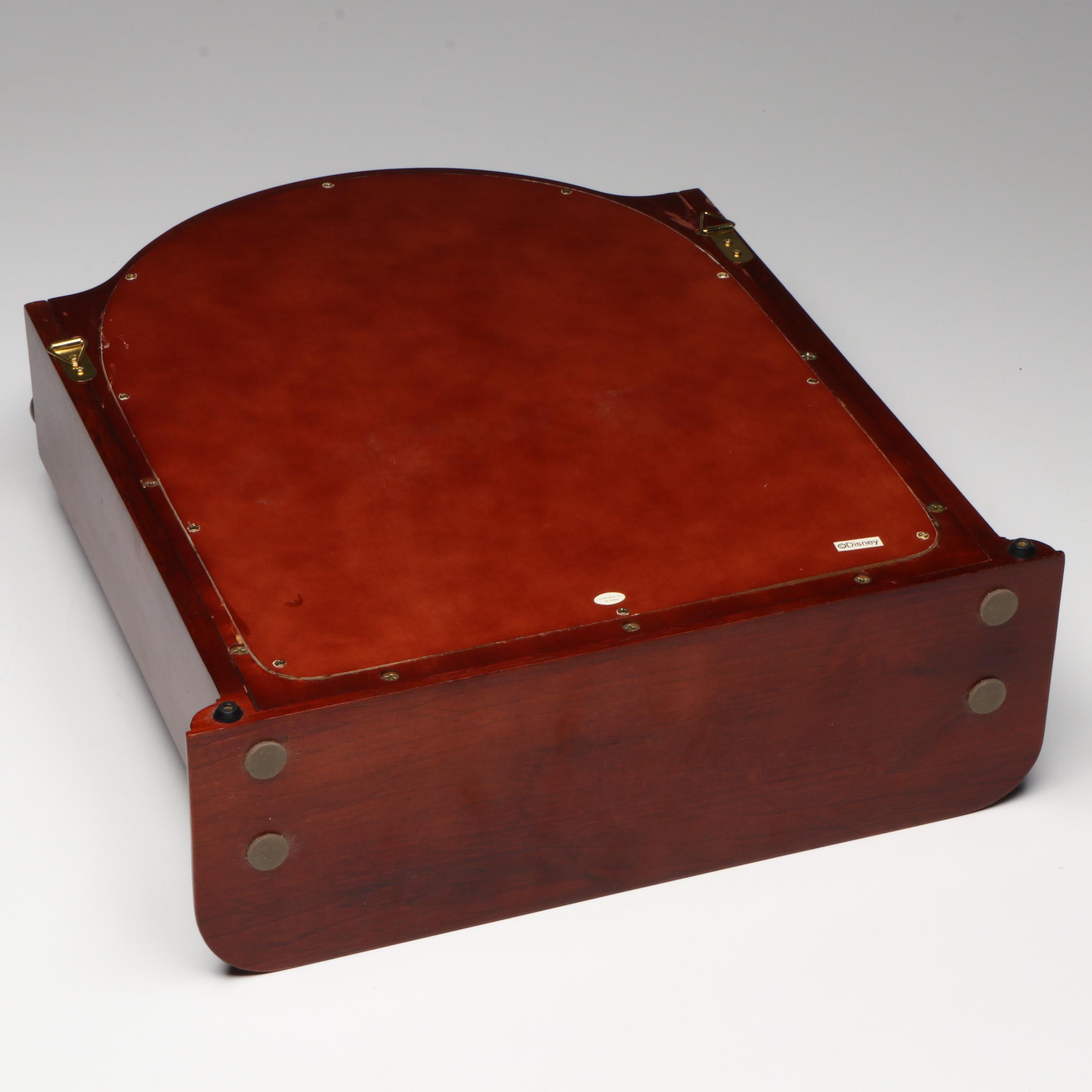 Lenox Disney Porcelain Boxes with Wooden Display Shelf