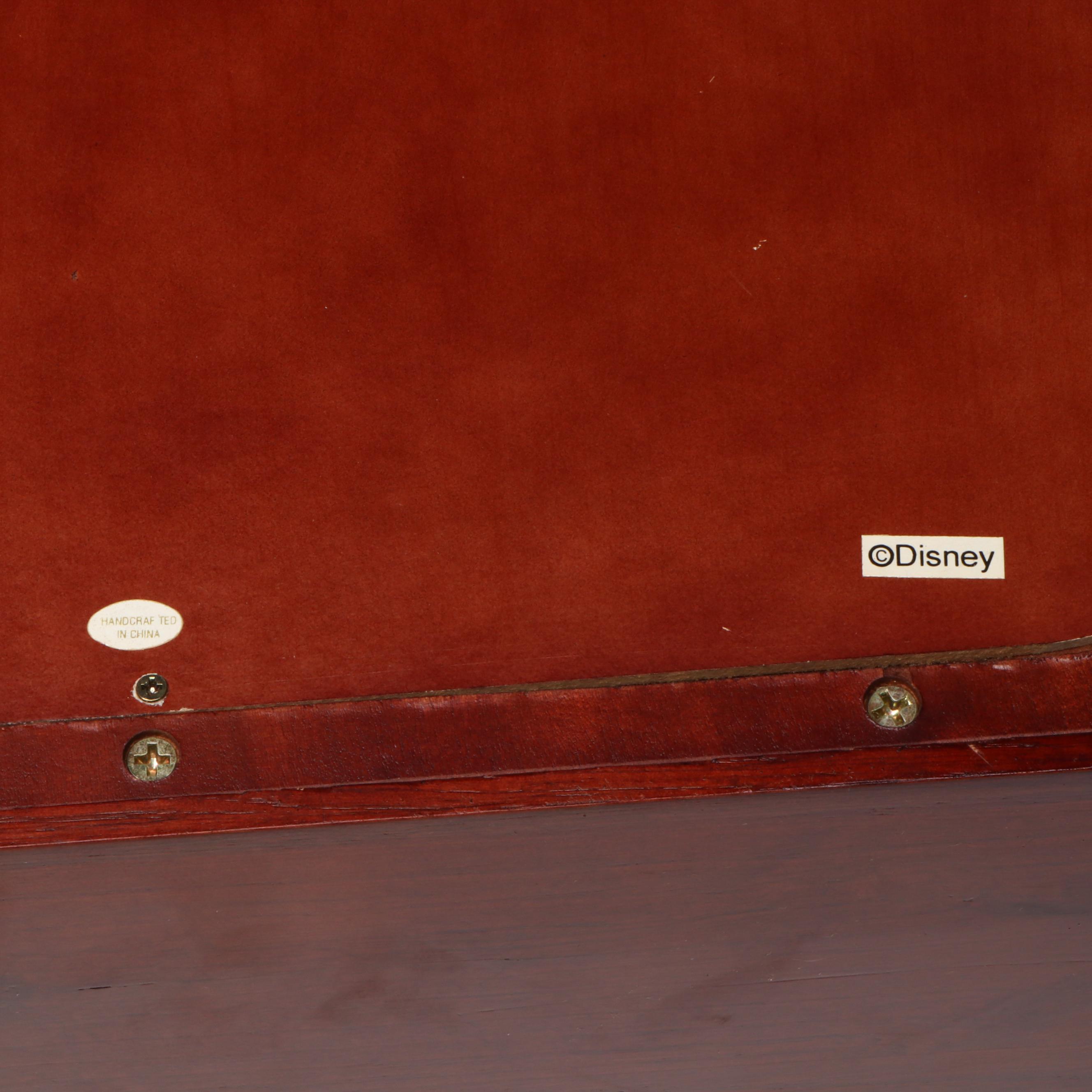 Lenox Disney Porcelain Boxes with Wooden Display Shelf