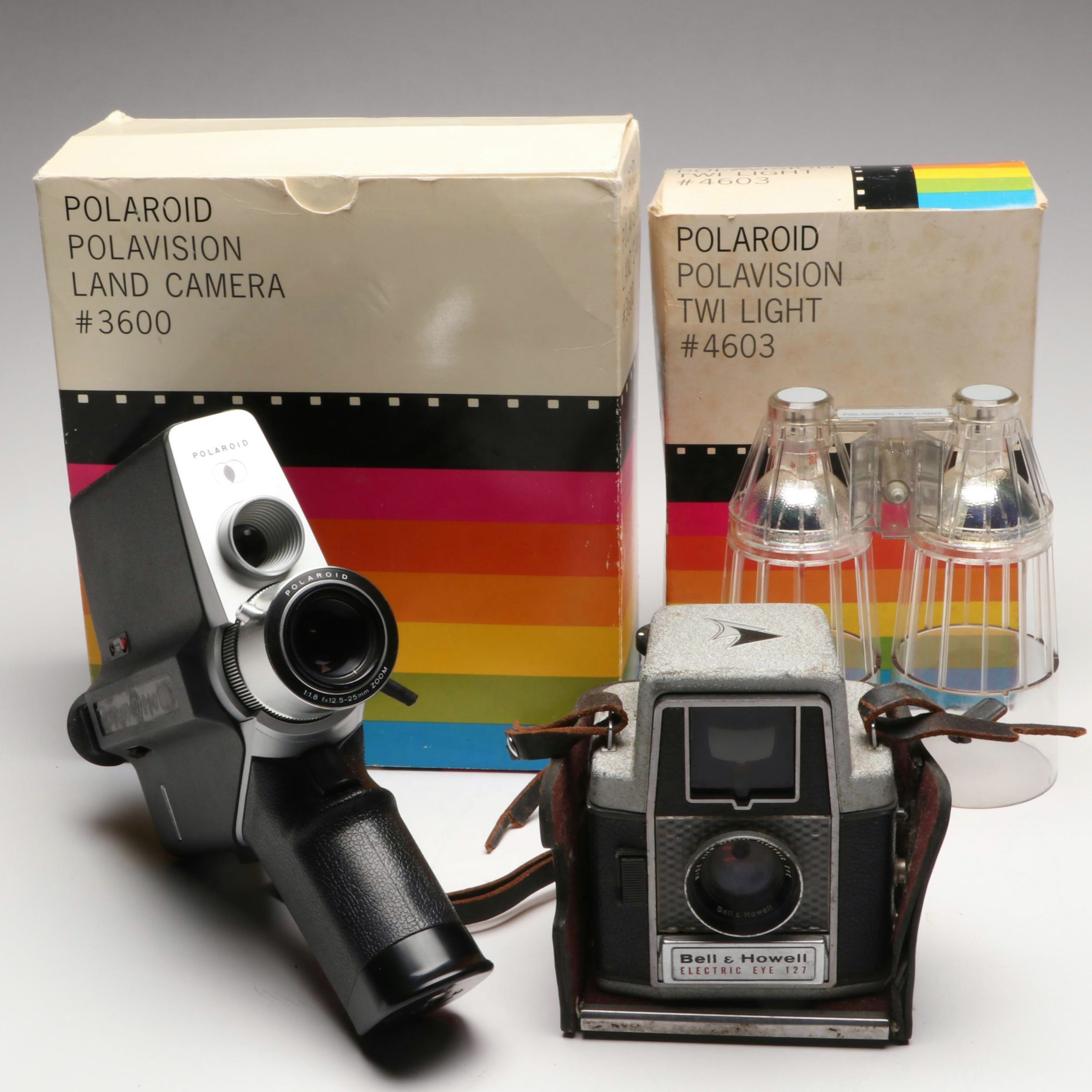 Polaroid "Polavision" Land Camera and Bell & Howell Electric Eye 127