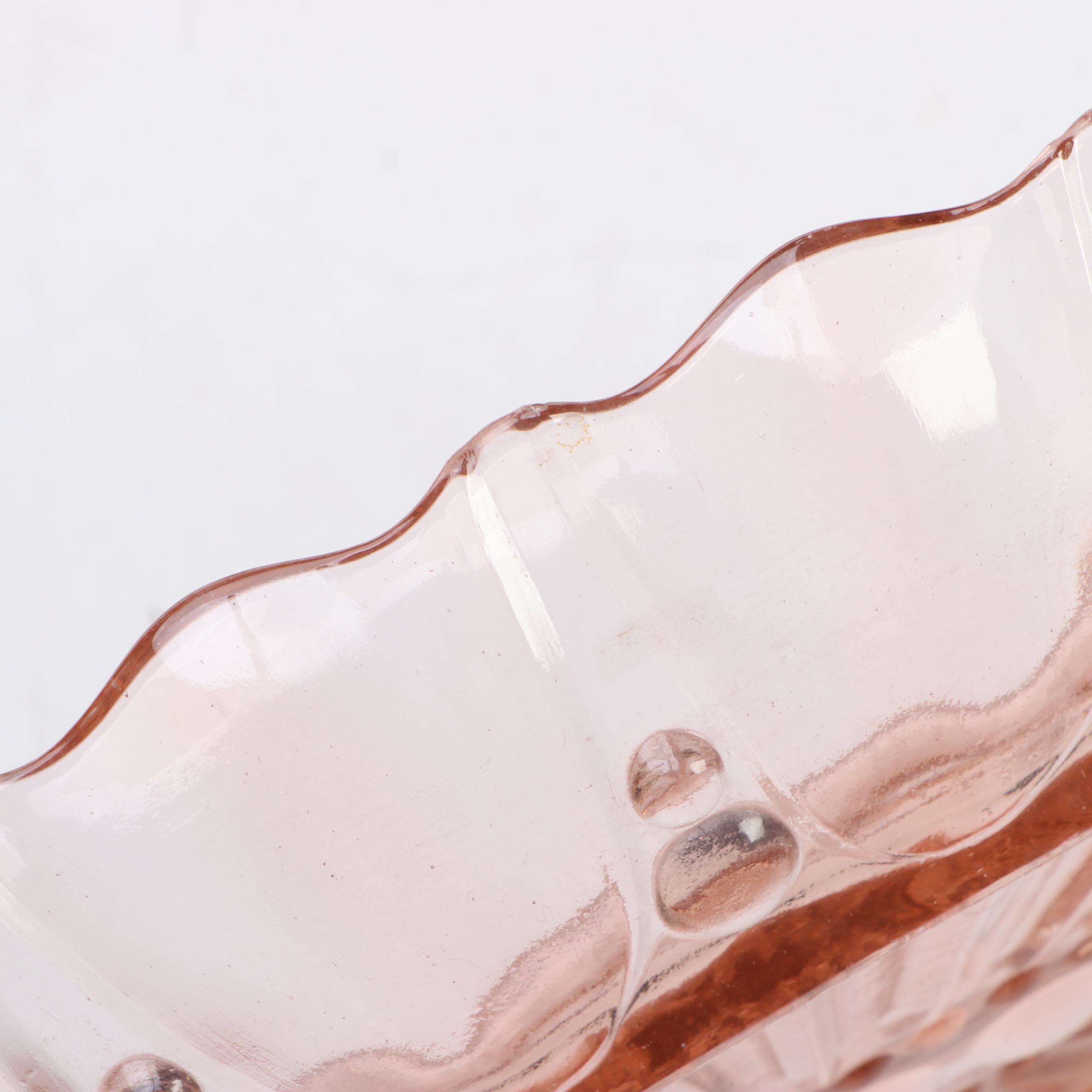 Anchor Hocking "Manhattan" Biscuit Jar with Other Pink Depression Glass