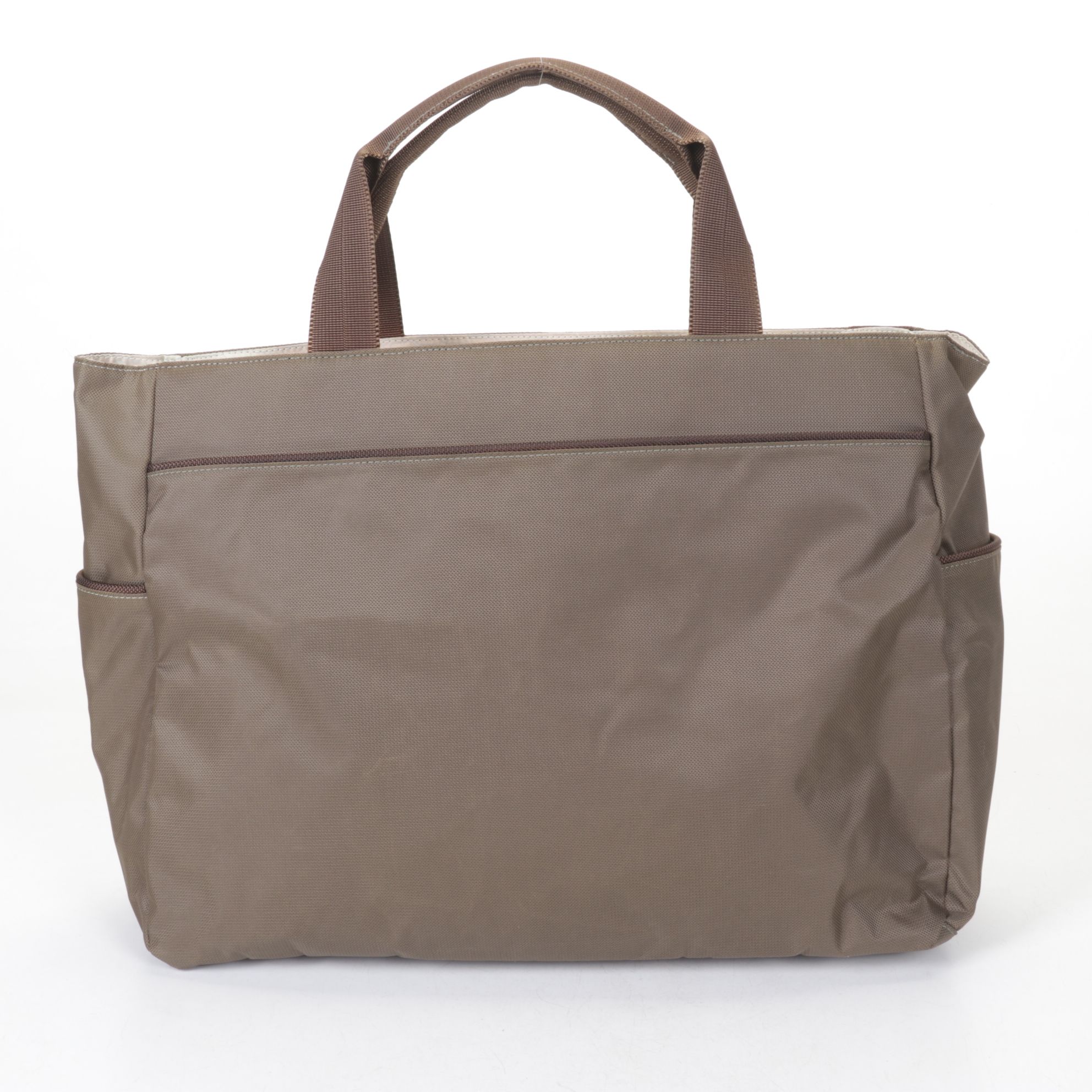 Tumi T-Tech Army Green Nylon Tote with Mandarina Duck Blue Zip Tote