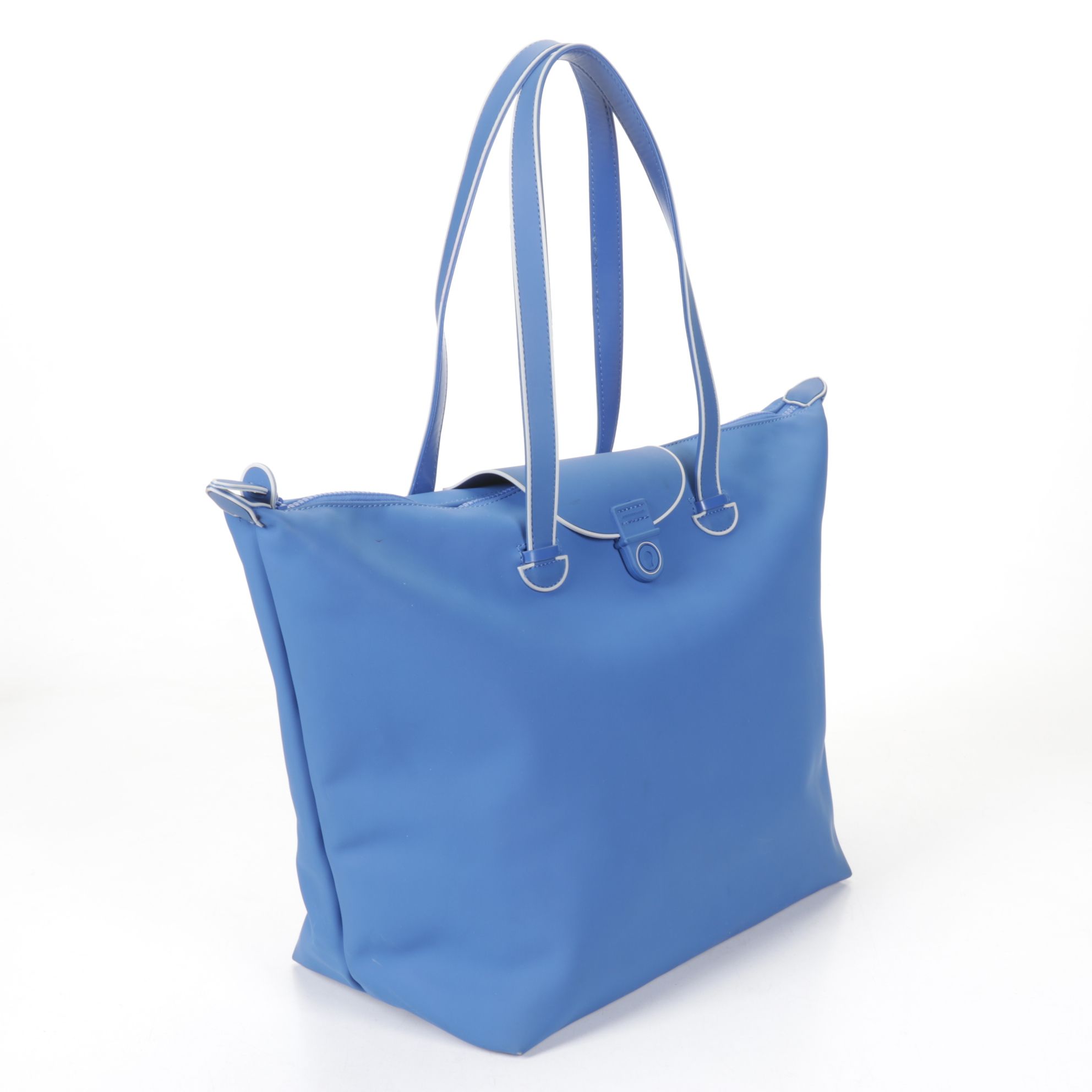 Tumi T-Tech Army Green Nylon Tote with Mandarina Duck Blue Zip Tote