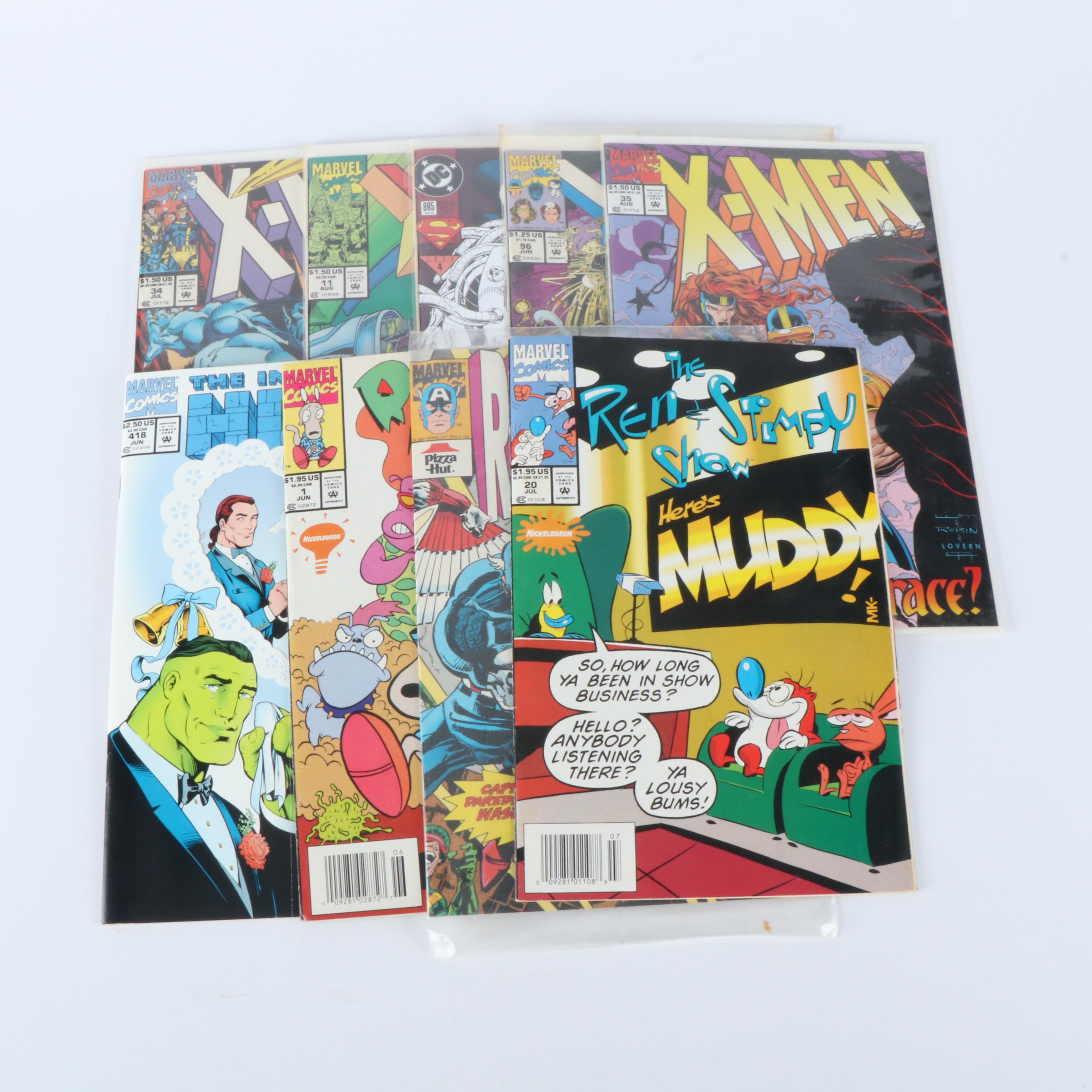 Modern Age Comic Books Featuring "X-Men," "The Incredible Hulk," and More