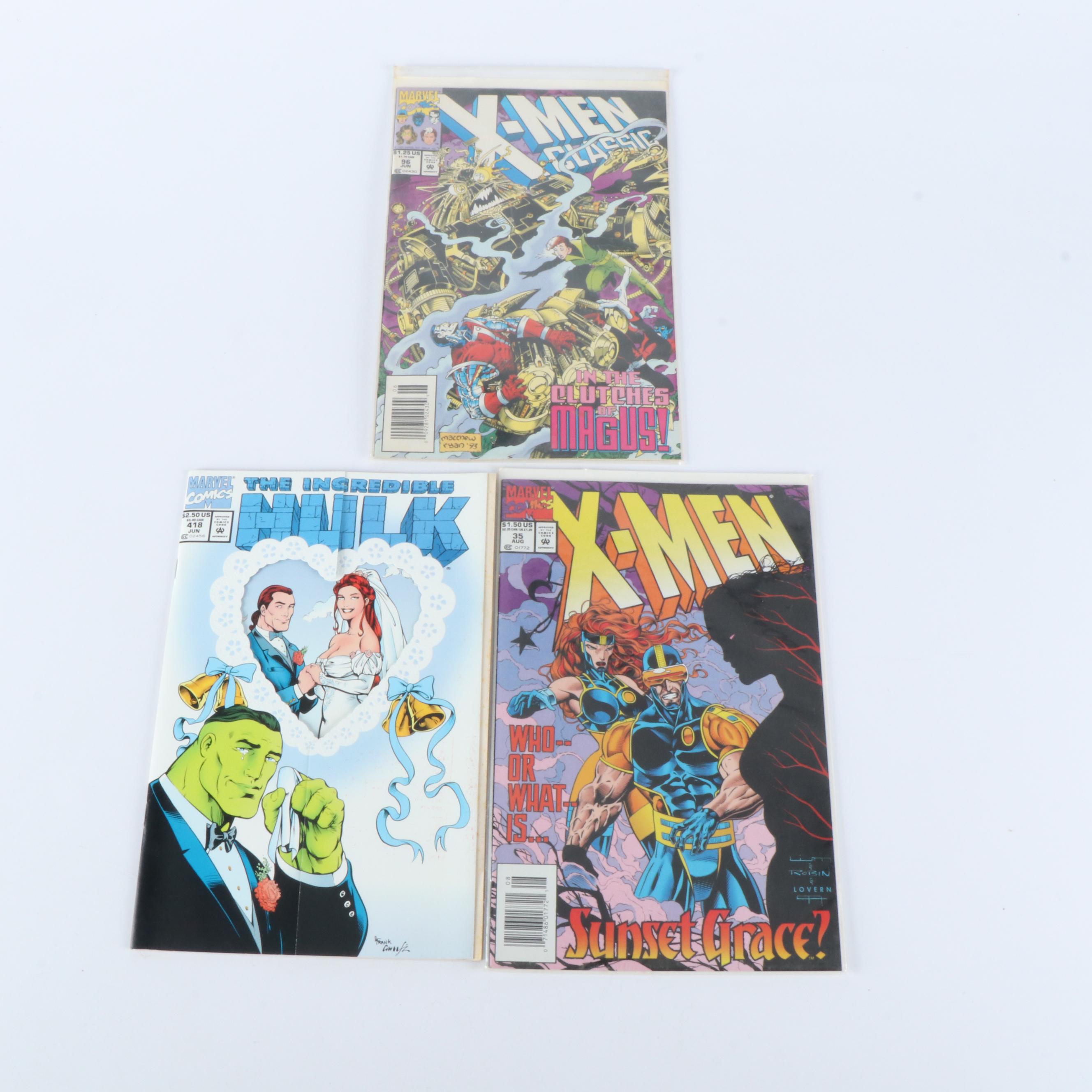 Modern Age Comic Books Featuring "X-Men," "The Incredible Hulk," and More