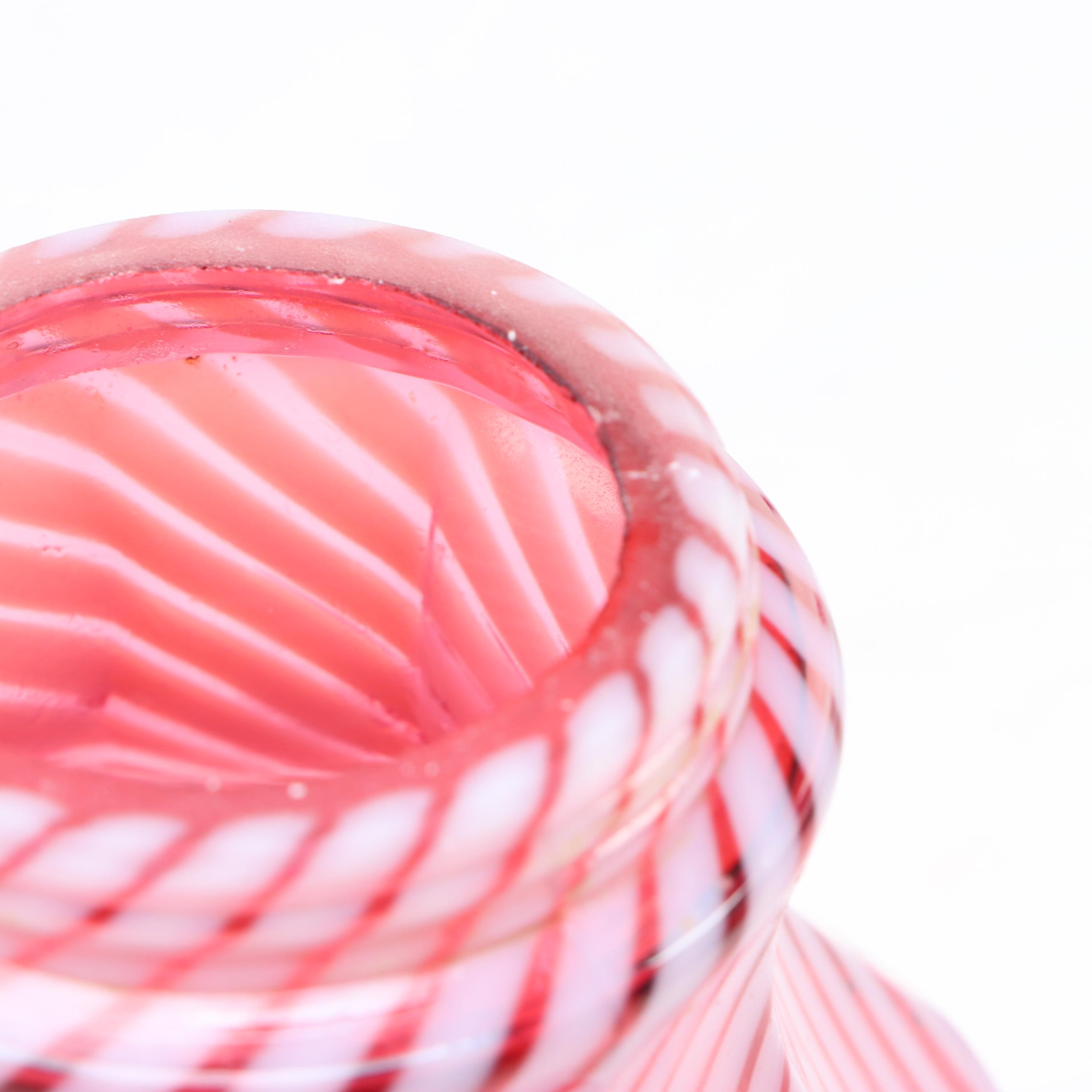 Fenton Cranberry Opalescent Glass Optic Shaker with More Table Accessories