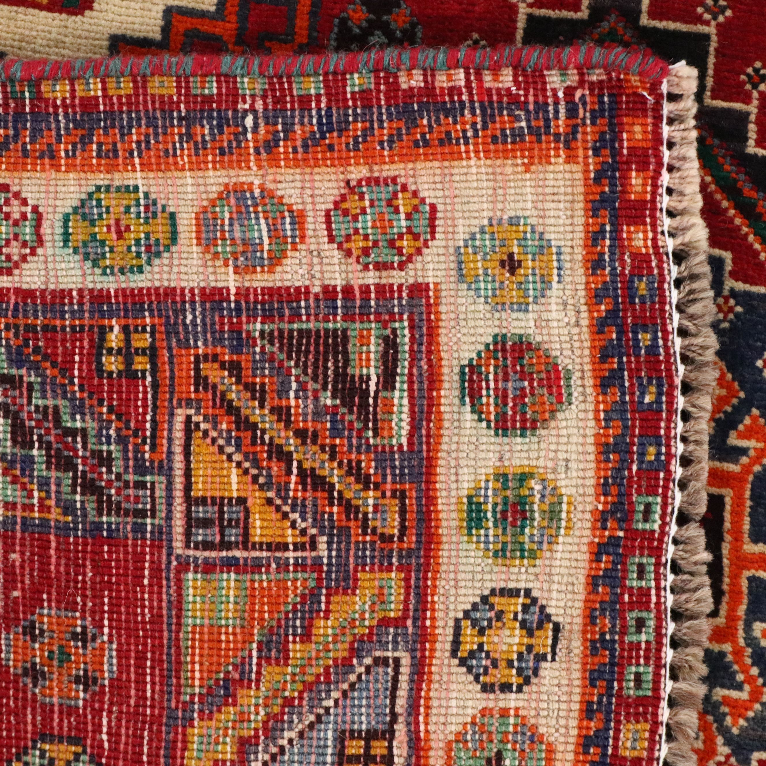 4'2 x 6'8 Hand-Knotted Persian Shiraz Area Rug