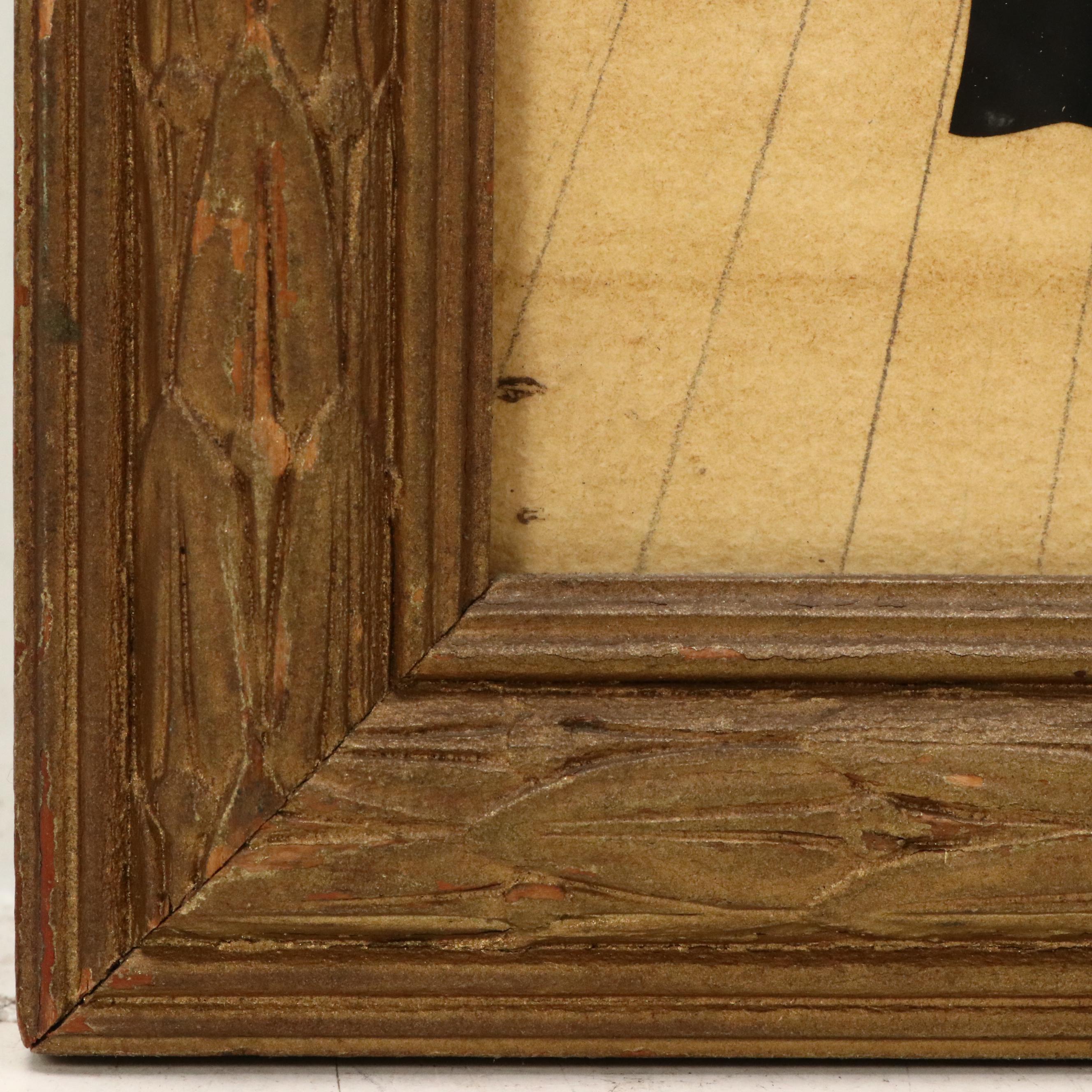 Wendy Schultz Wubbels Paper Silhouette Art of Women and Couple Framed in Mirror