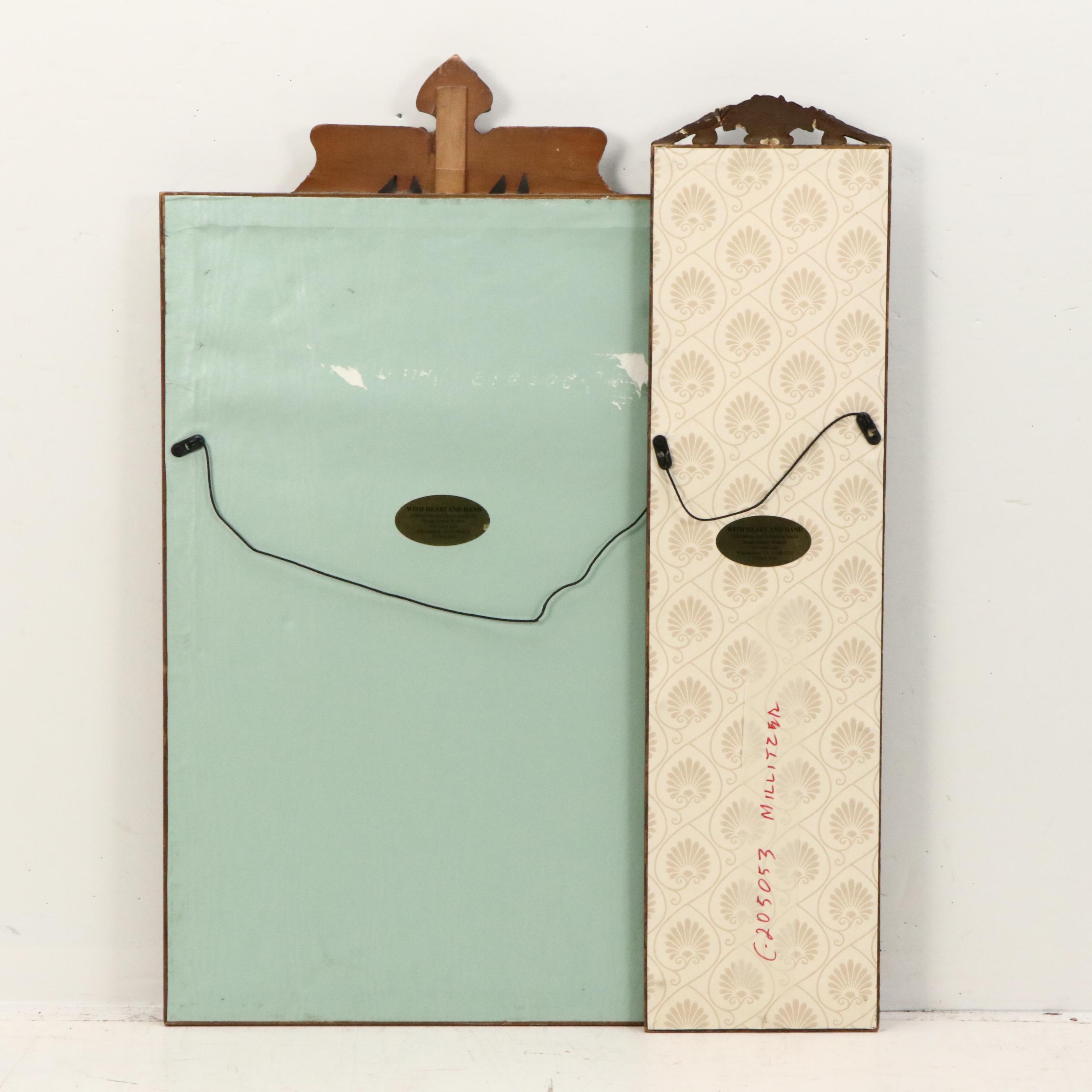 Wendy Schultz Wubbels Paper Silhouette Art of Women and Couple Framed in Mirror