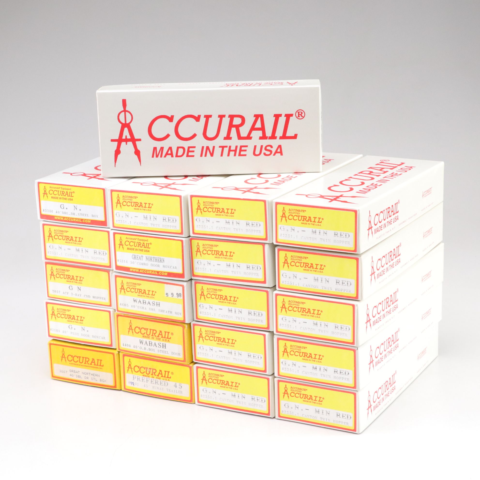 Accurail HO Scale Rock Great Northern Railway & Other Model Train Kits