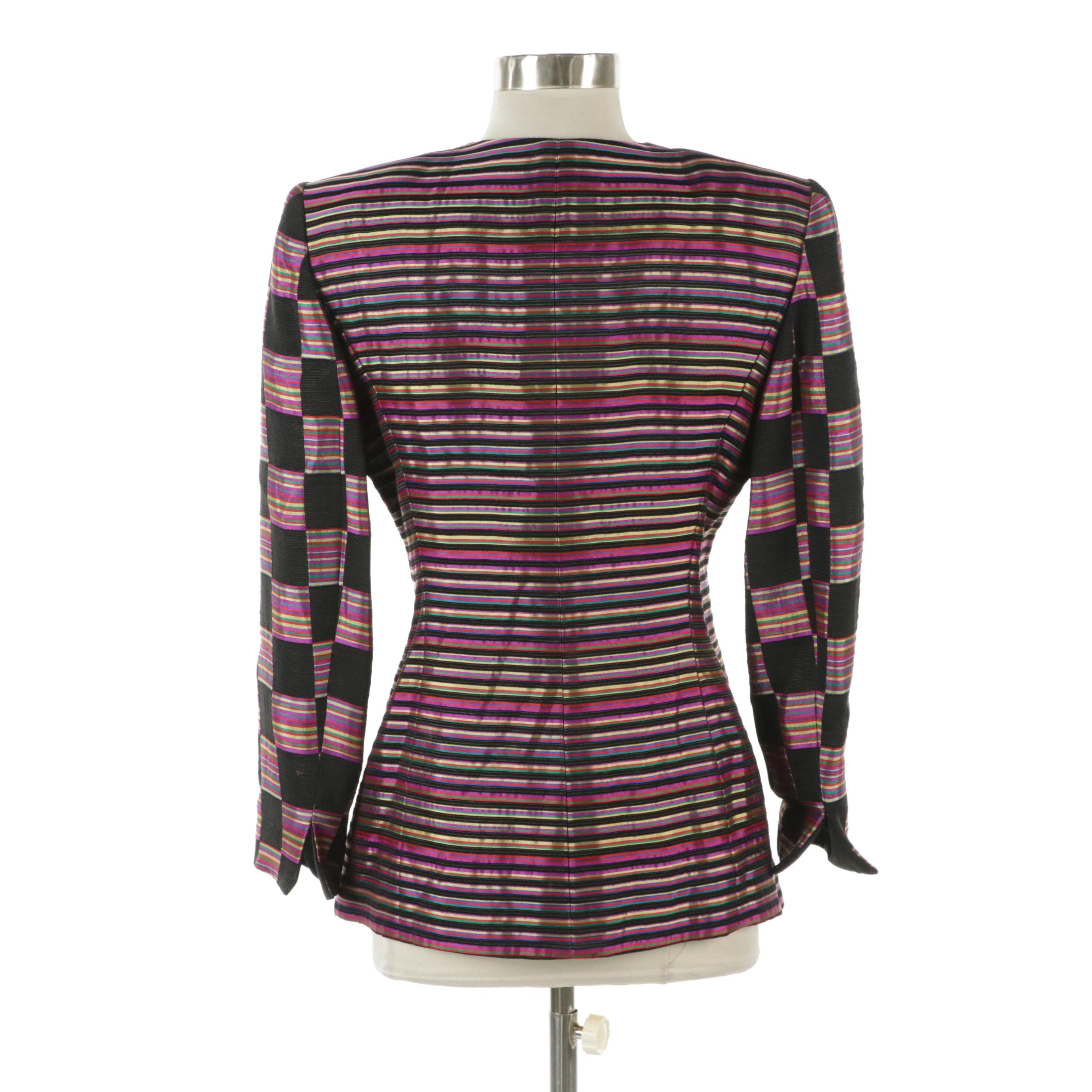 Victor Costa for Neiman Marcus Evening Jacket with Crystal Embellished Buttons