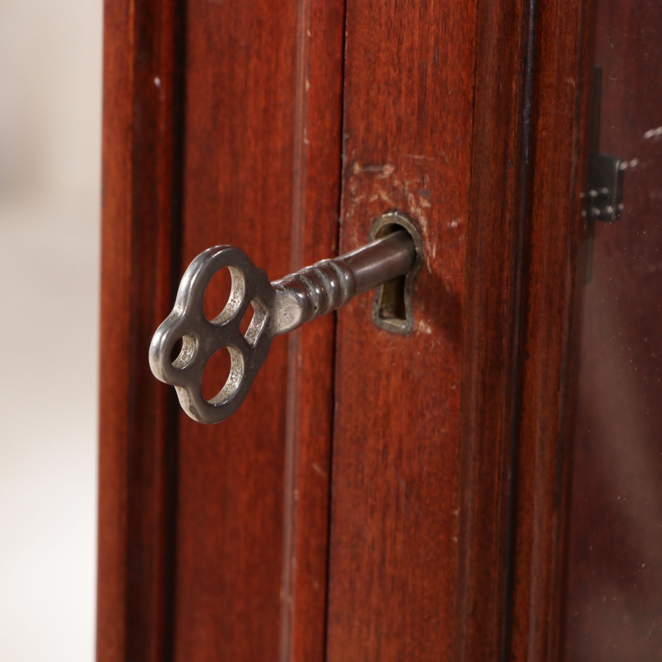 Hepplewhite Style Mahogany Domed Corner Cupboard