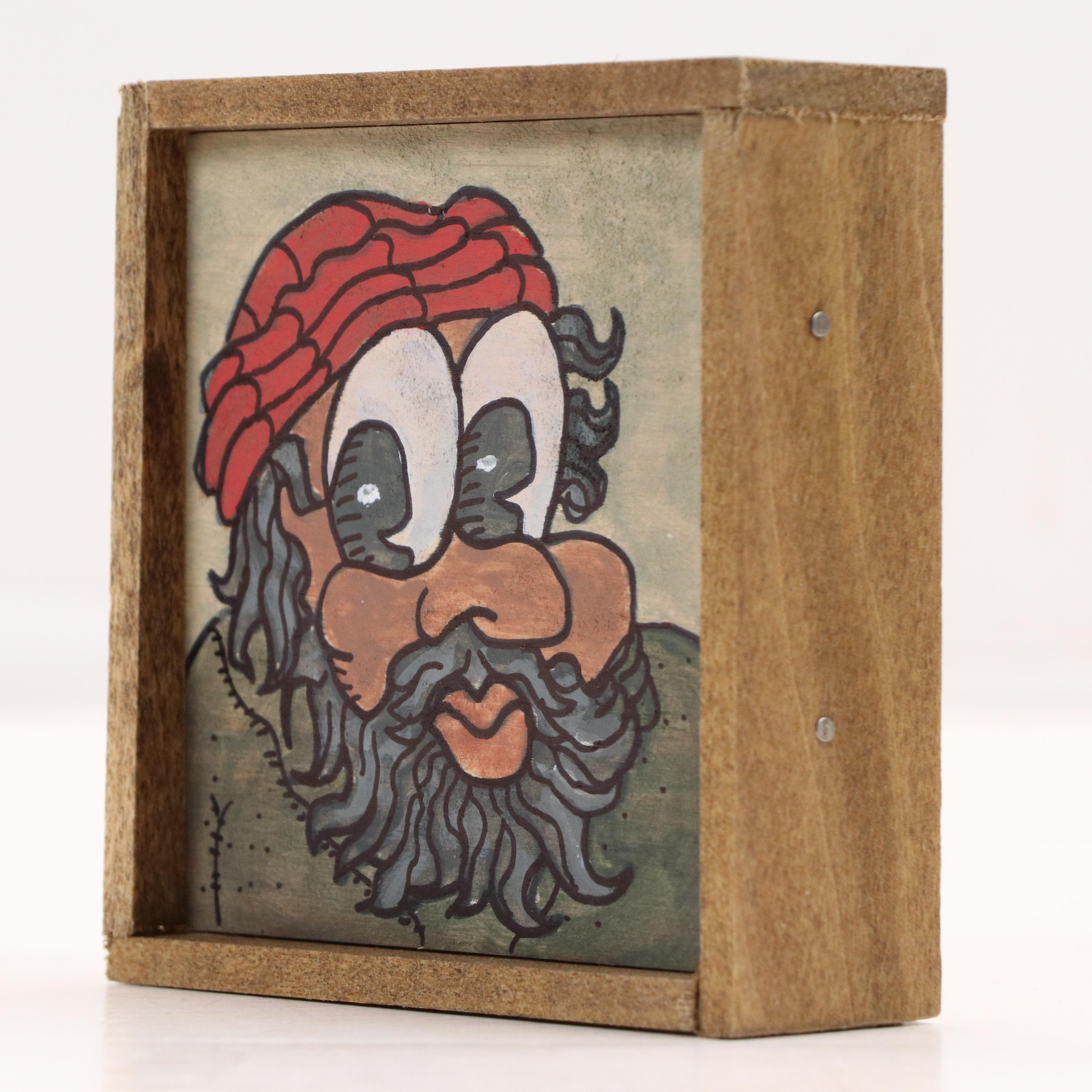 Aaron Wooten Stylized Mixed Media Portrait "Zwarte Piet," 2024