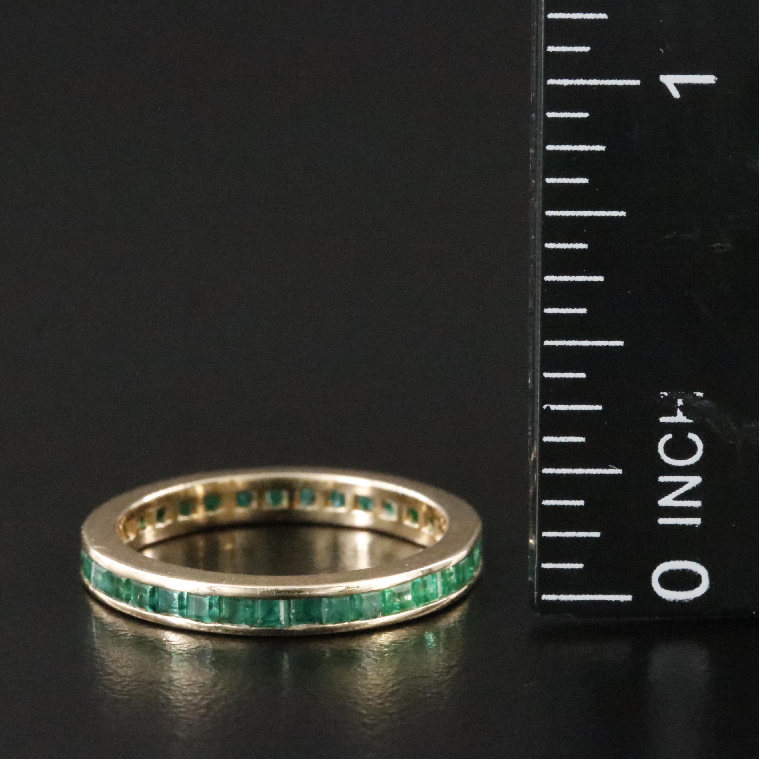 14K Spinel Triplet and Emerald Eternity Band