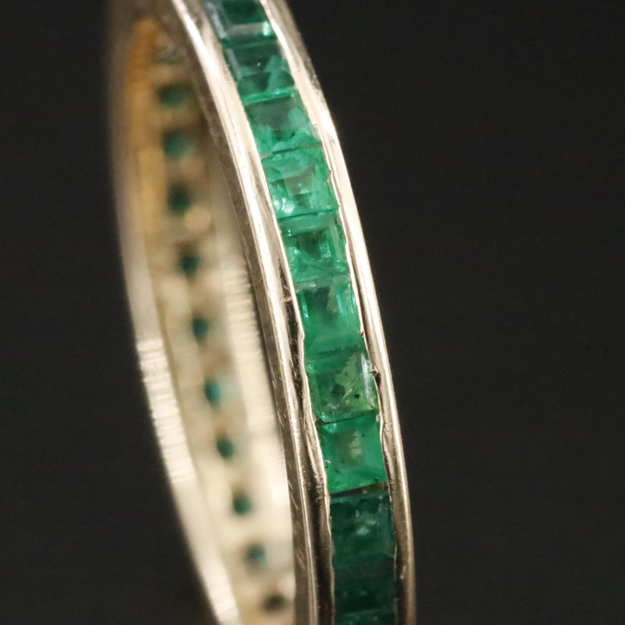 14K Spinel Triplet and Emerald Eternity Band