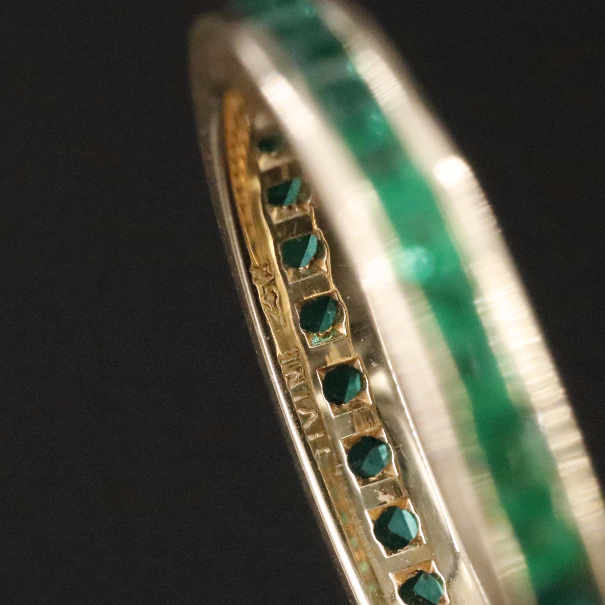 14K Spinel Triplet and Emerald Eternity Band