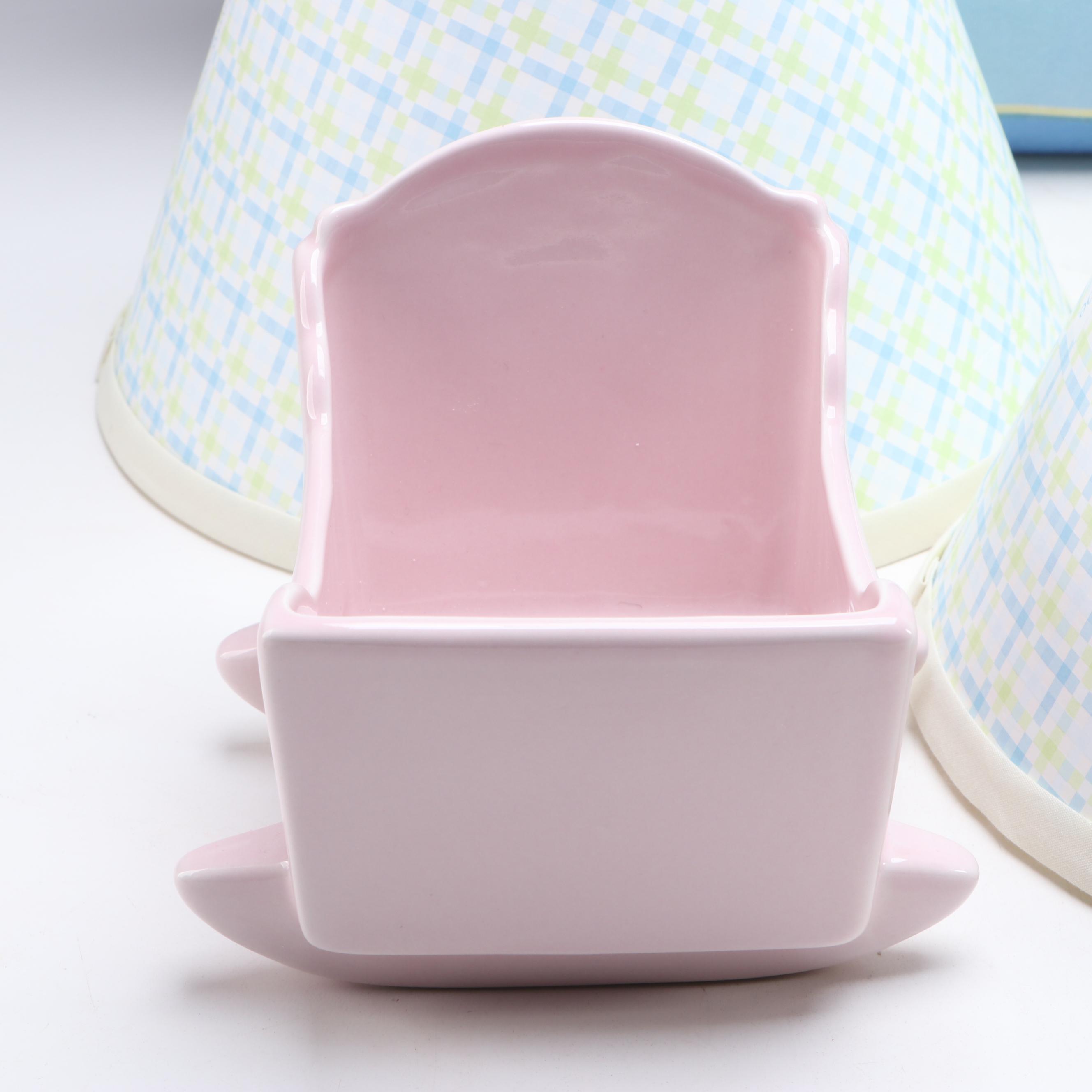Hallmark Ceramic Cradle Planters with Other Nursery Décor
