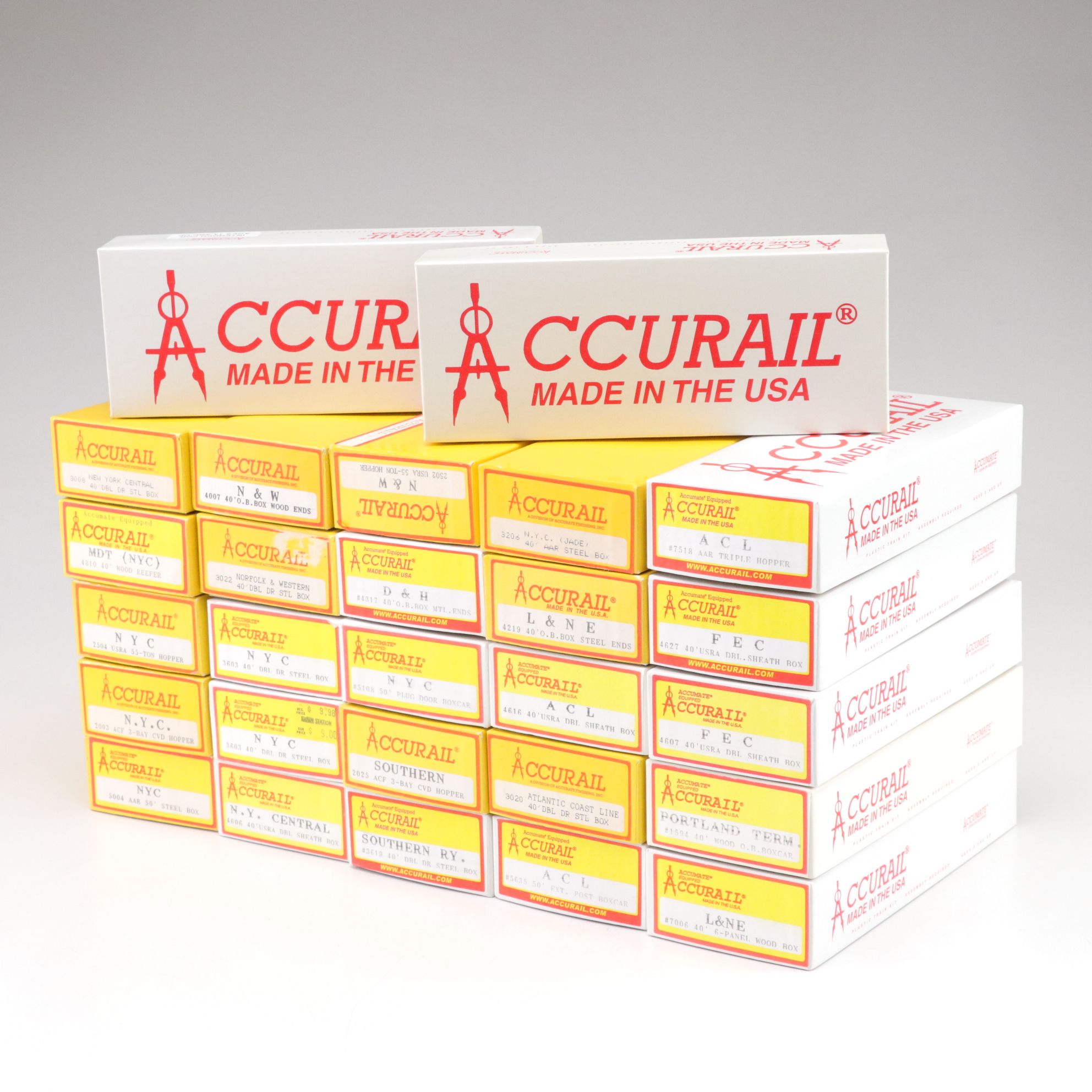 Accurail HO Scale Florida East Coast, NYC & Other Model Train Kits