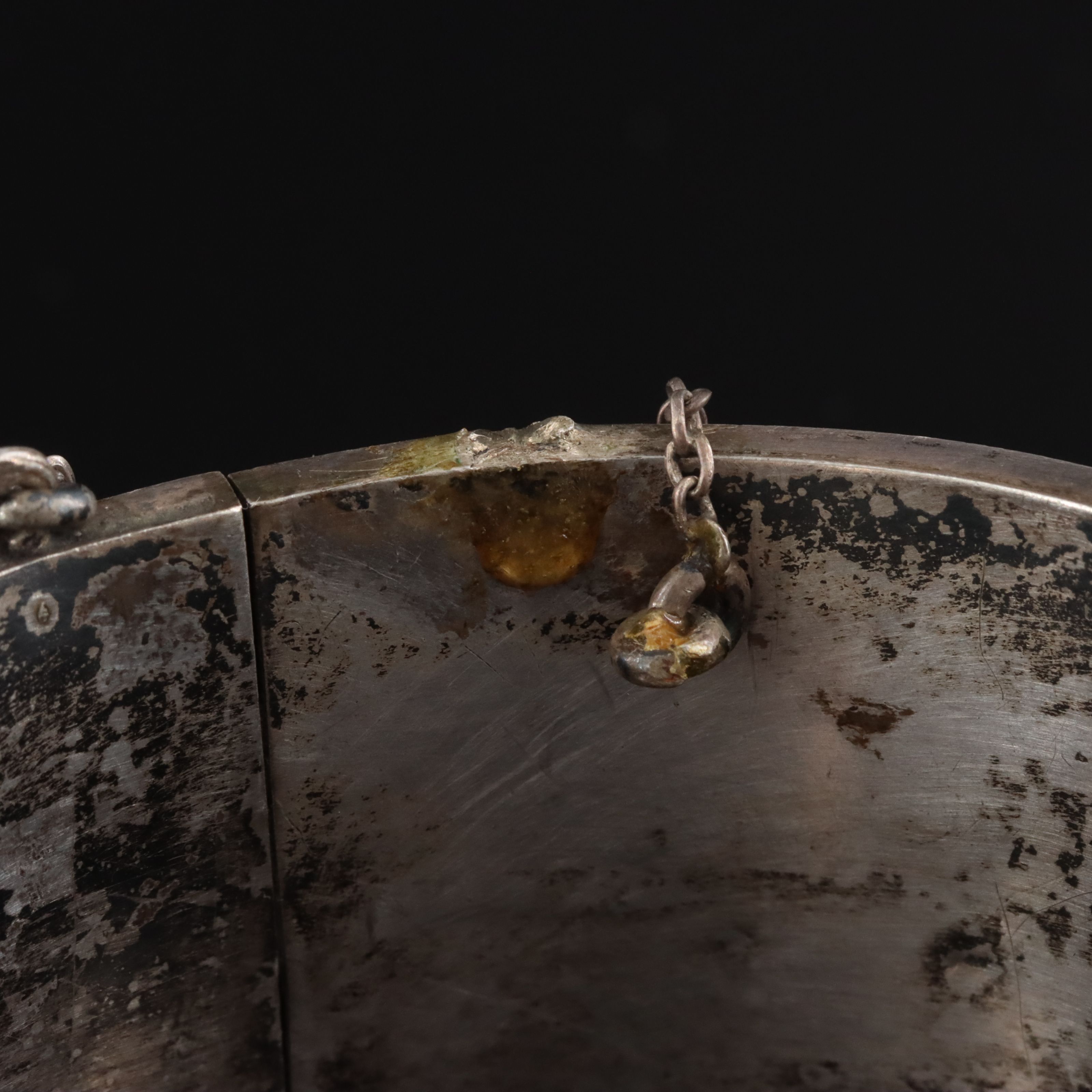 Antique Portuguese 833 Silver Repoussé Bangle