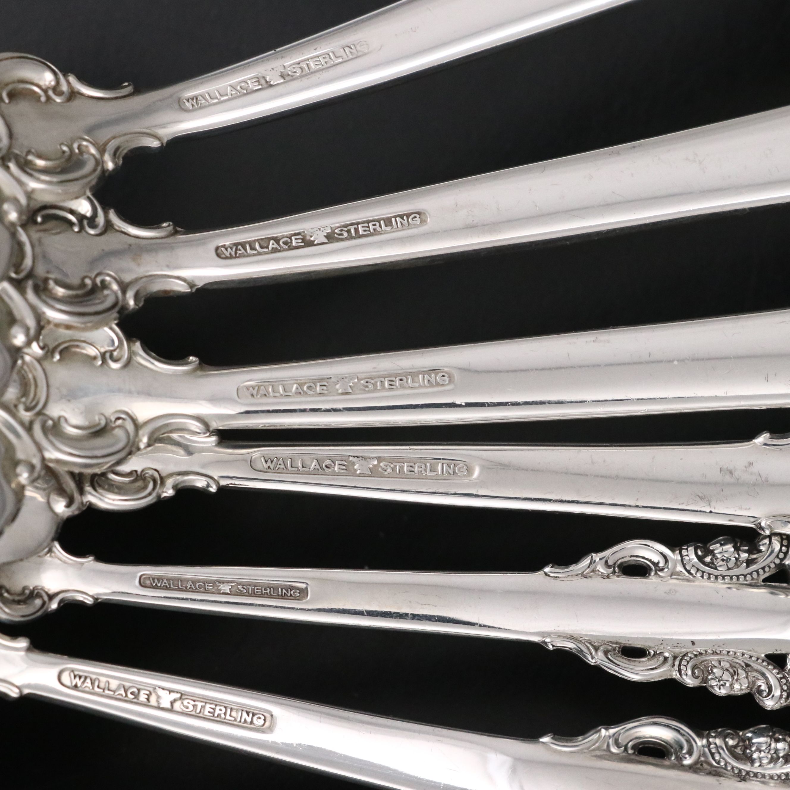 Gorham "La Scala" Sterling Flatware with Wallace "Grande Baroque" Serveware