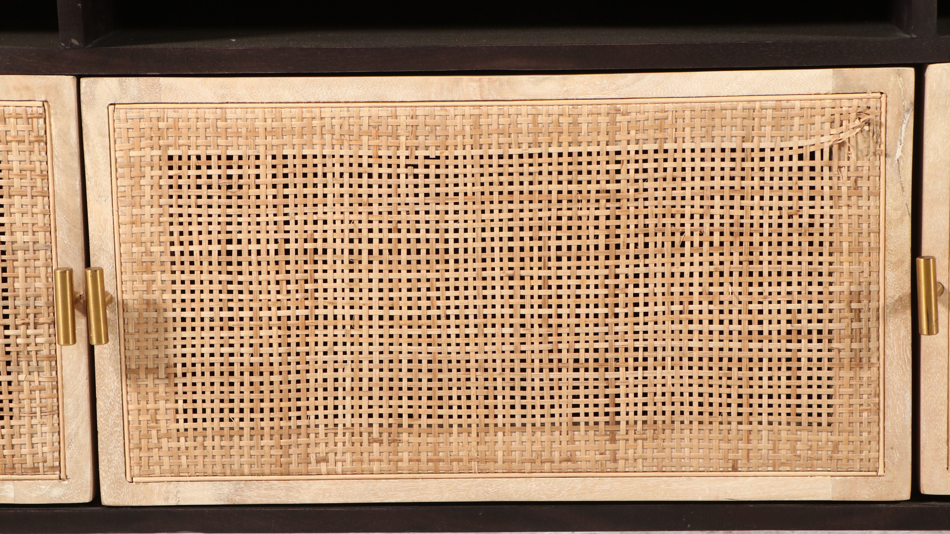 Four Hands "Carmel" Media Console Cabinet with Woven Cane Doorfronts, 2021