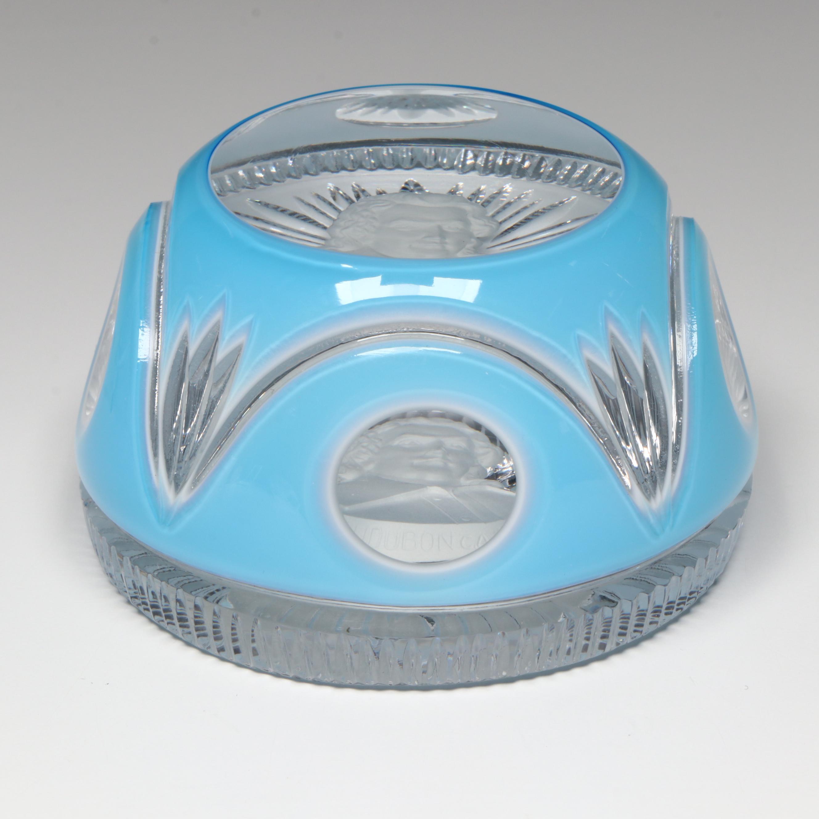 Cristal d'Albret John James Audubon Sulphide Glass Paperweight