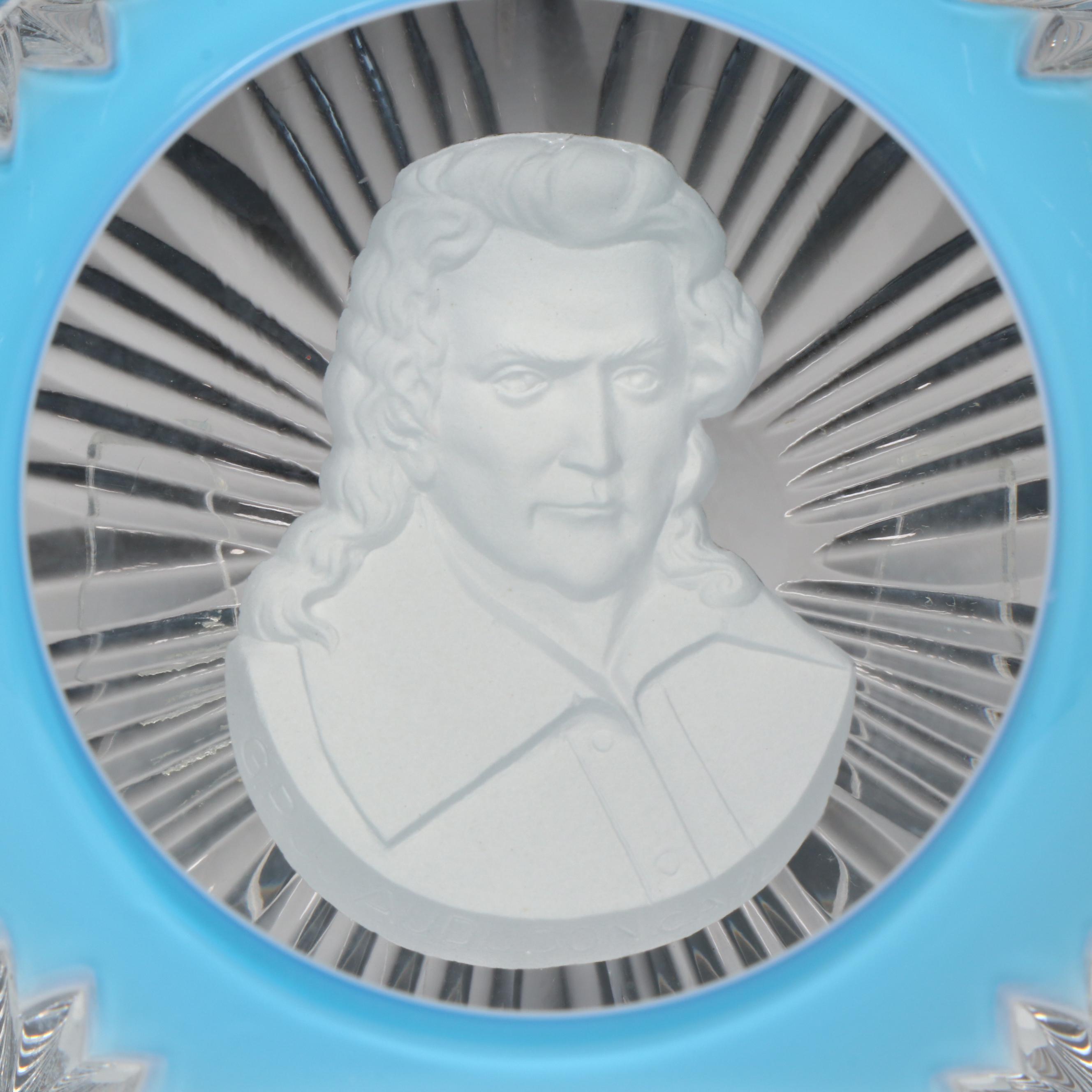 Cristal d'Albret John James Audubon Sulphide Glass Paperweight