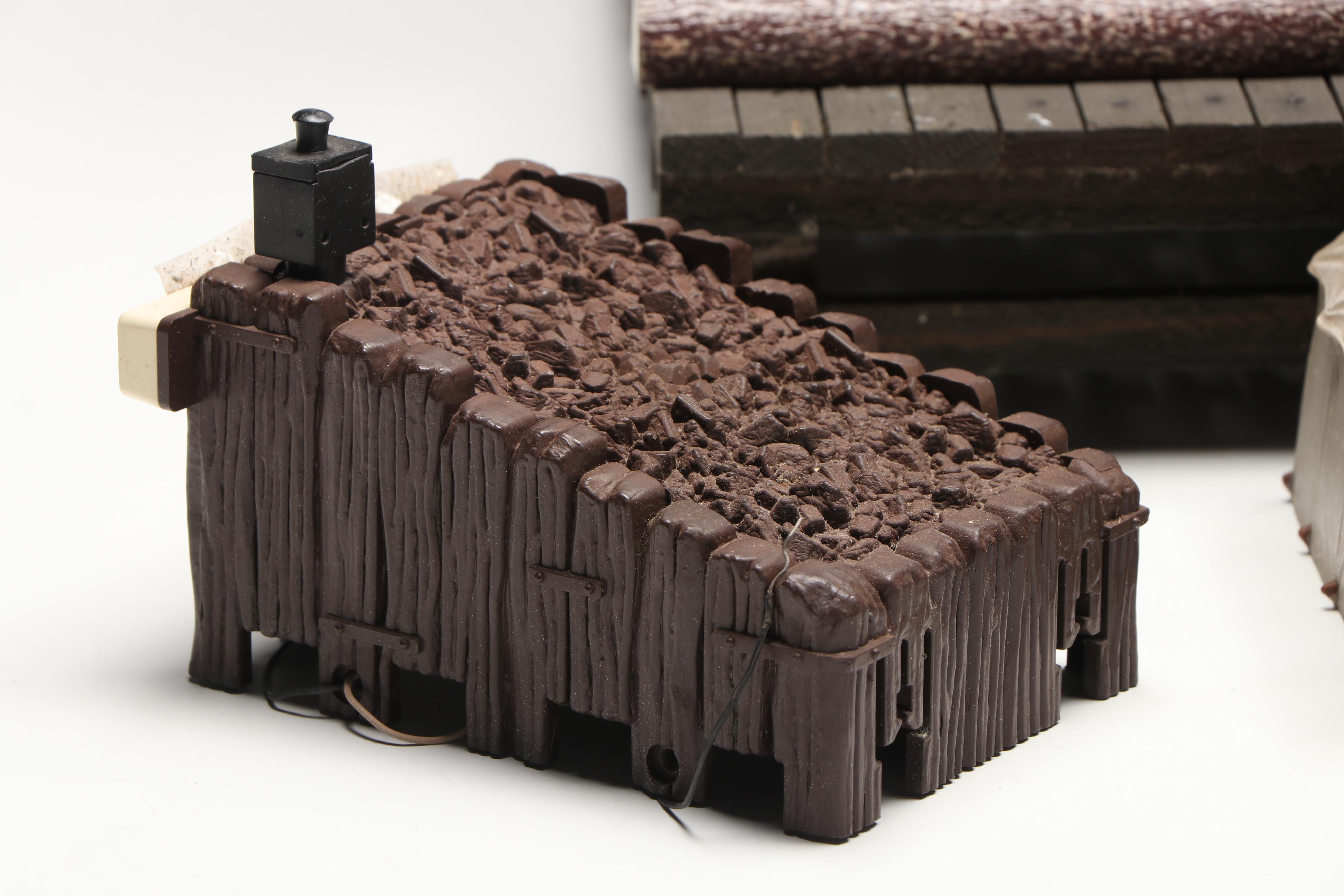 Handcrafted Wooden Train Platform with Outbuilding and More Accessories