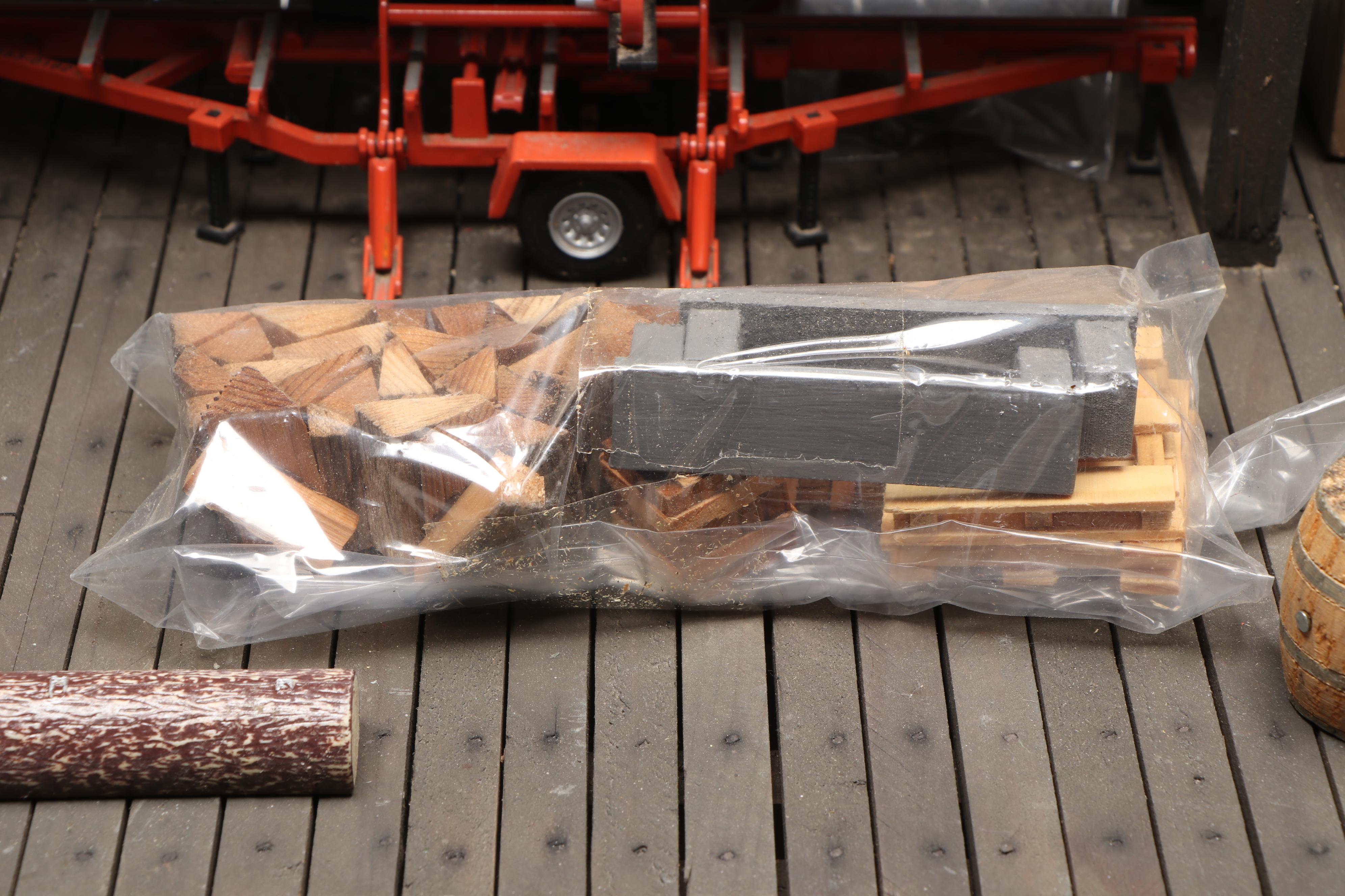 Handcrafted Wooden Train Platform with Outbuilding and More Accessories