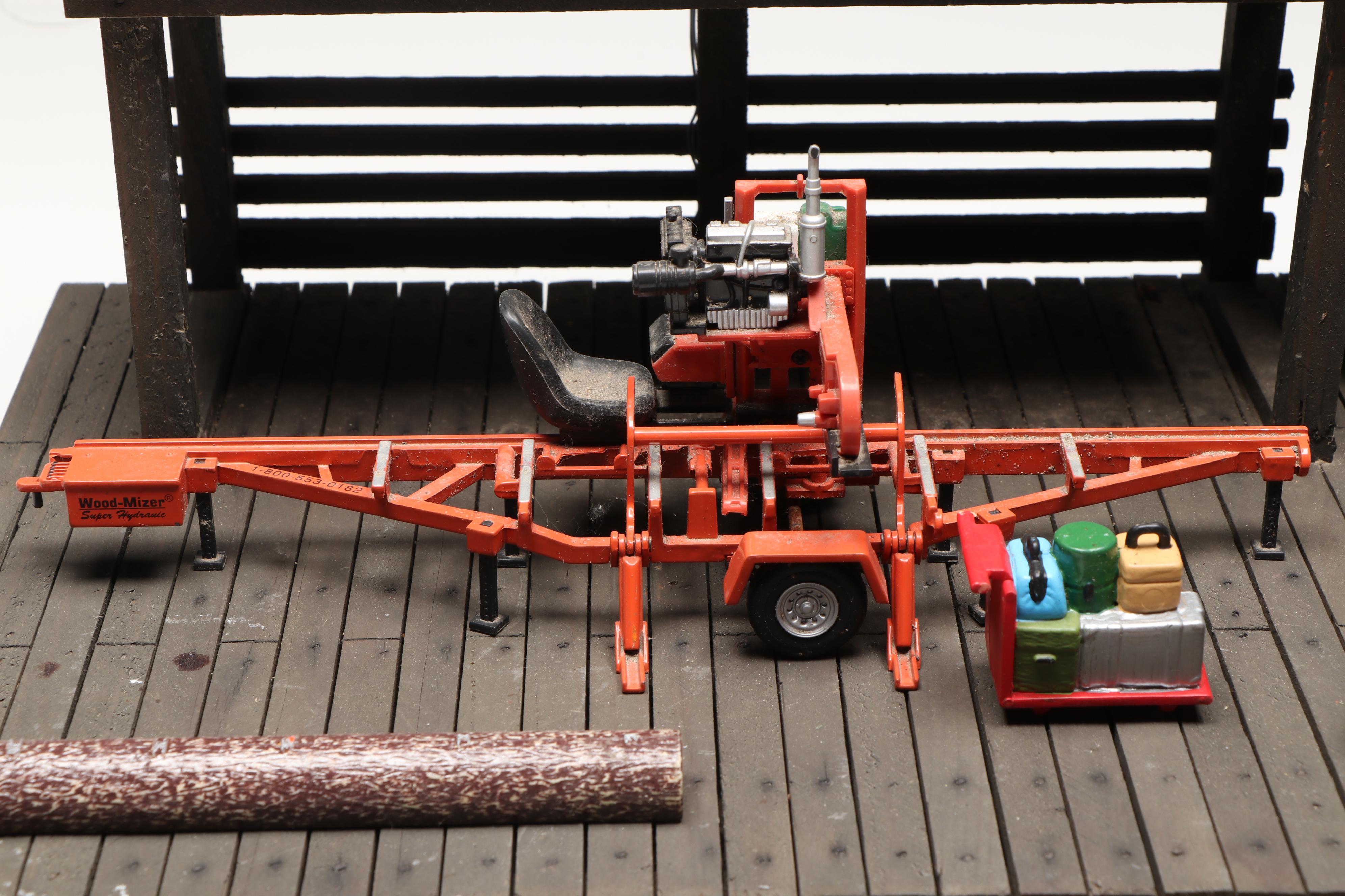 Handcrafted Wooden Train Platform with Outbuilding and More Accessories