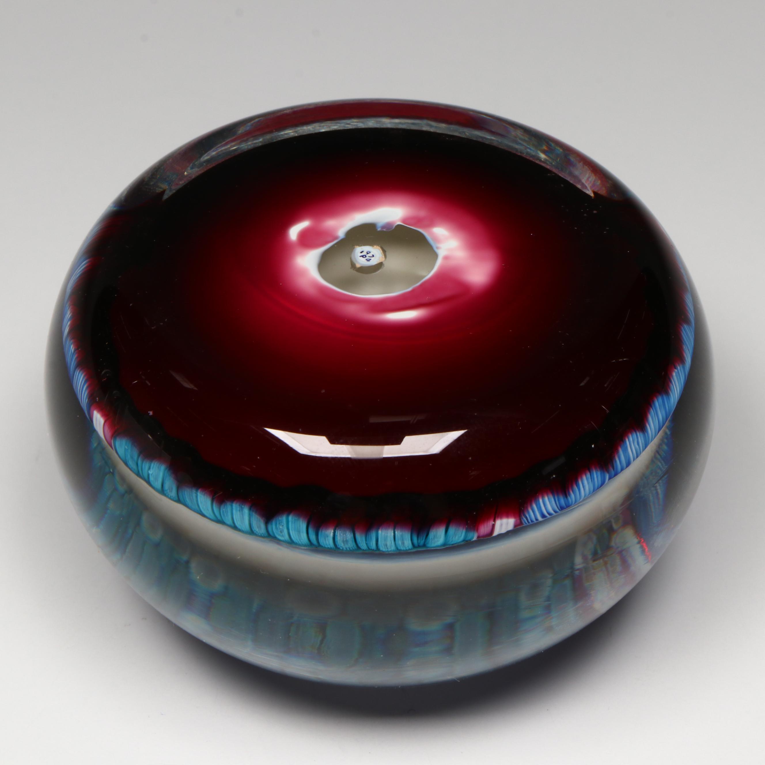 Perthshire Garland Flower Cane Glass Paperweight, 1974