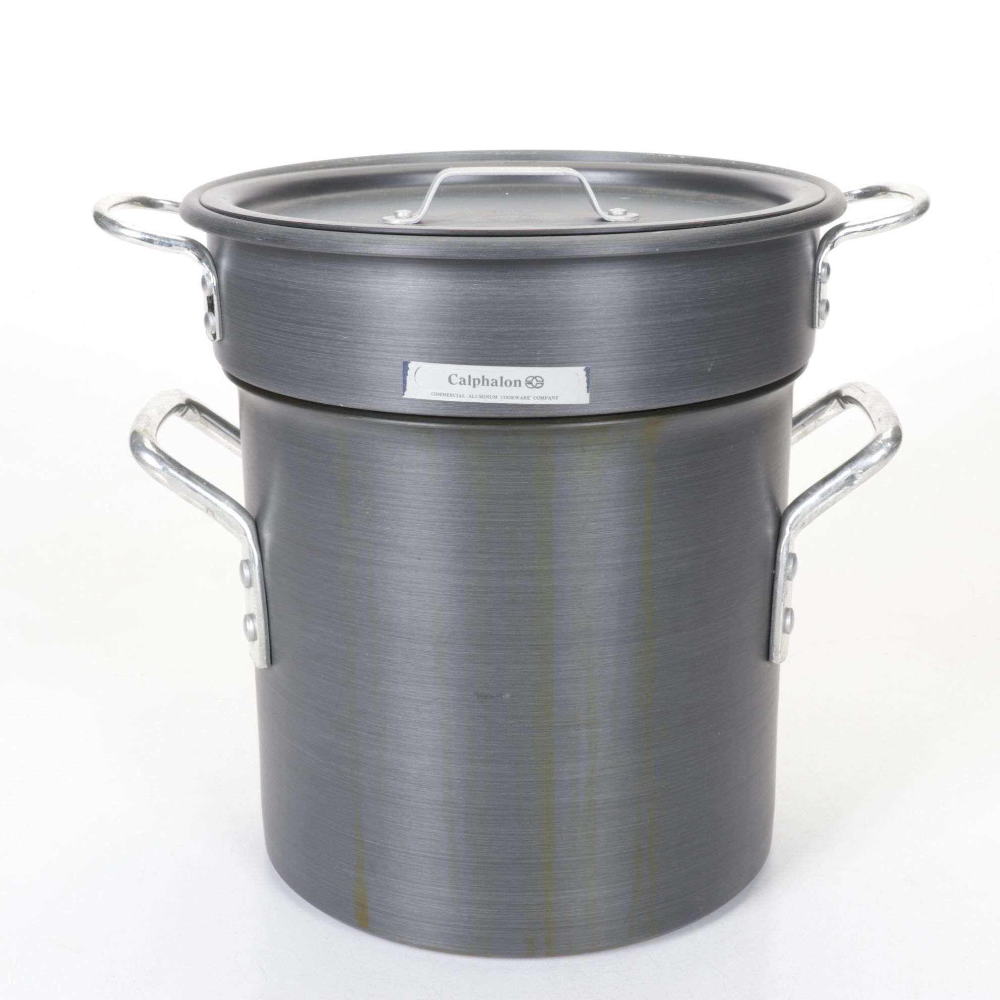 Calphalon Commercial Aluminum 12 Qt. Stock Pot and Stacking Strainer