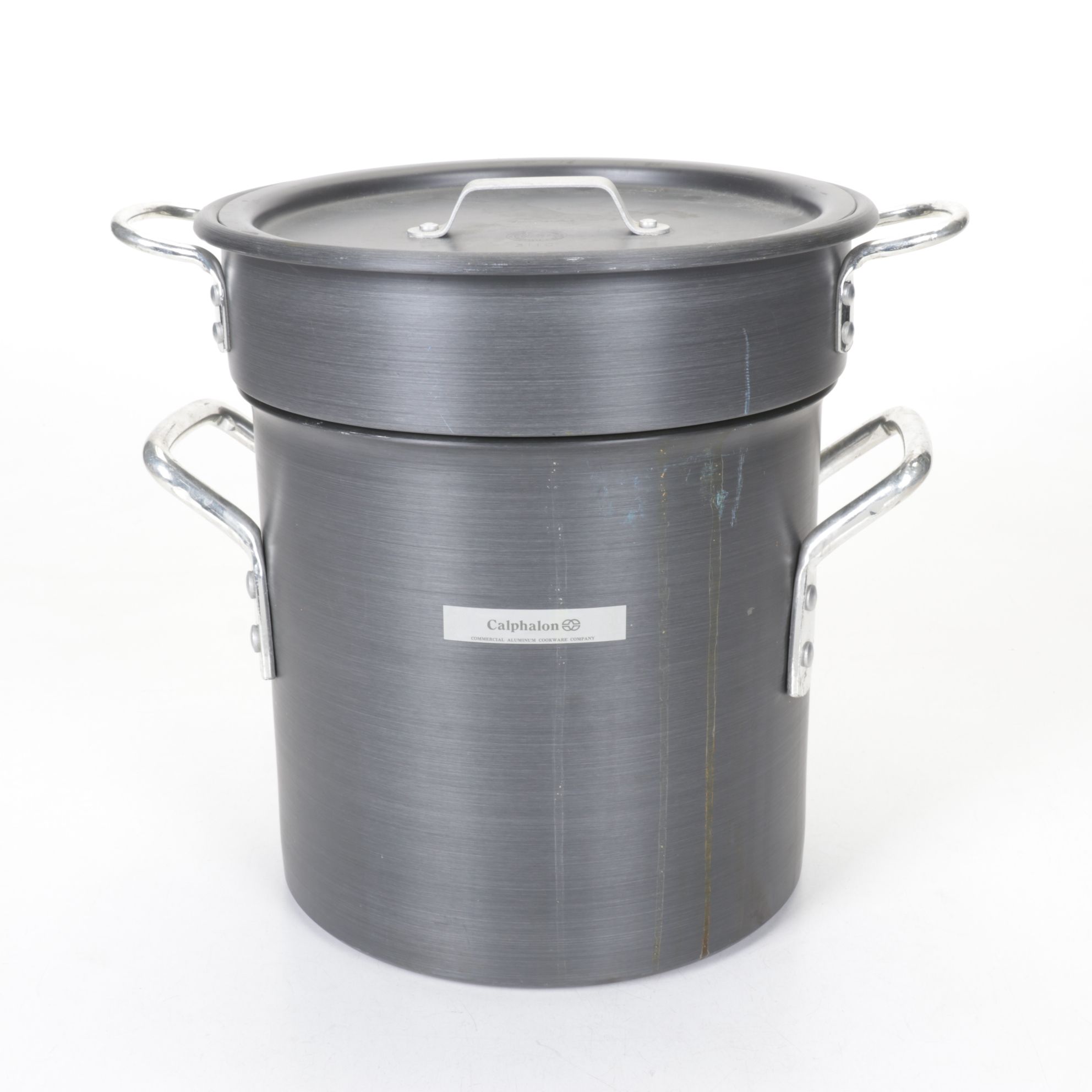 Calphalon Commercial Aluminum 12 Qt. Stock Pot and Stacking Strainer