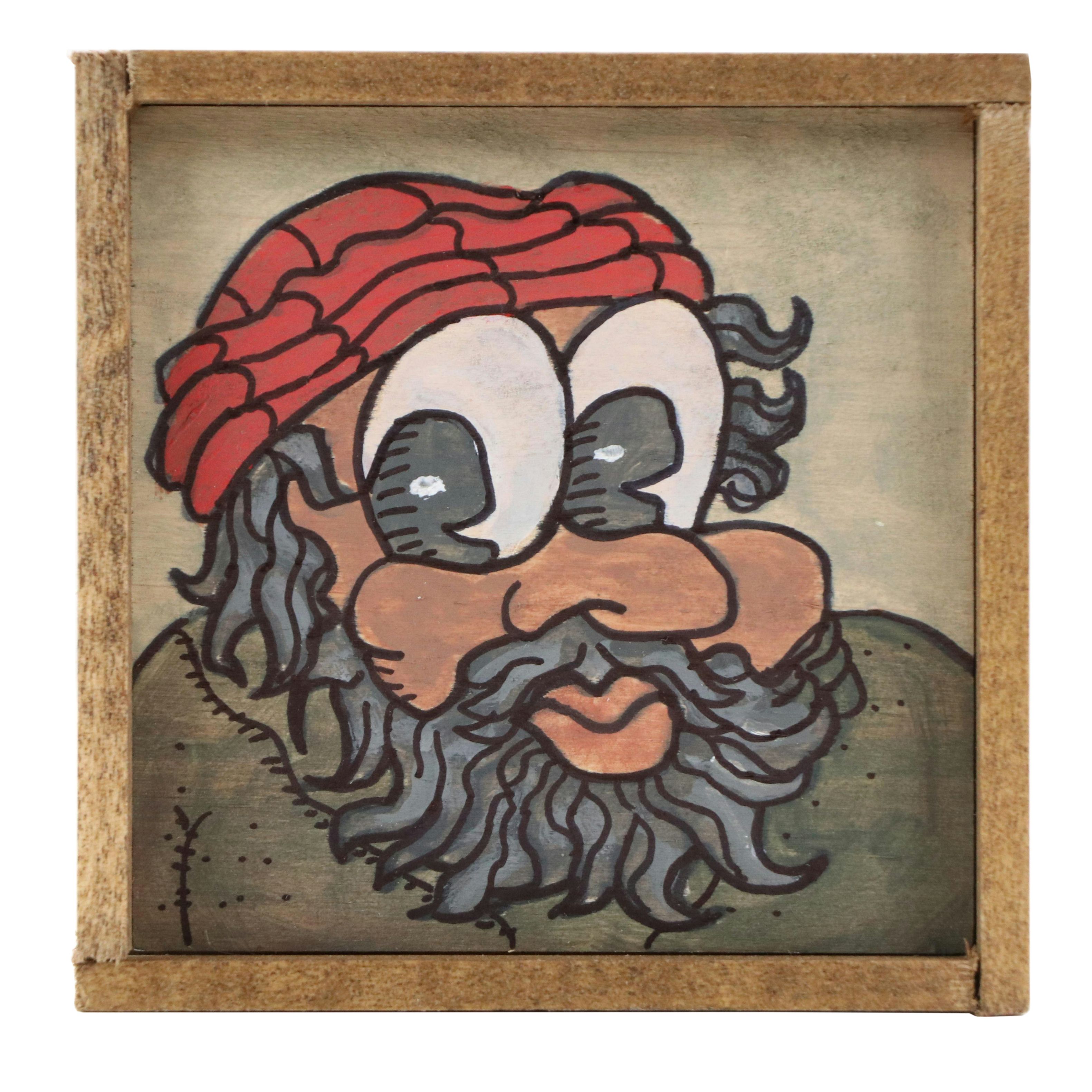 Aaron Wooten Stylized Mixed Media Portrait "Zwarte Piet," 2024