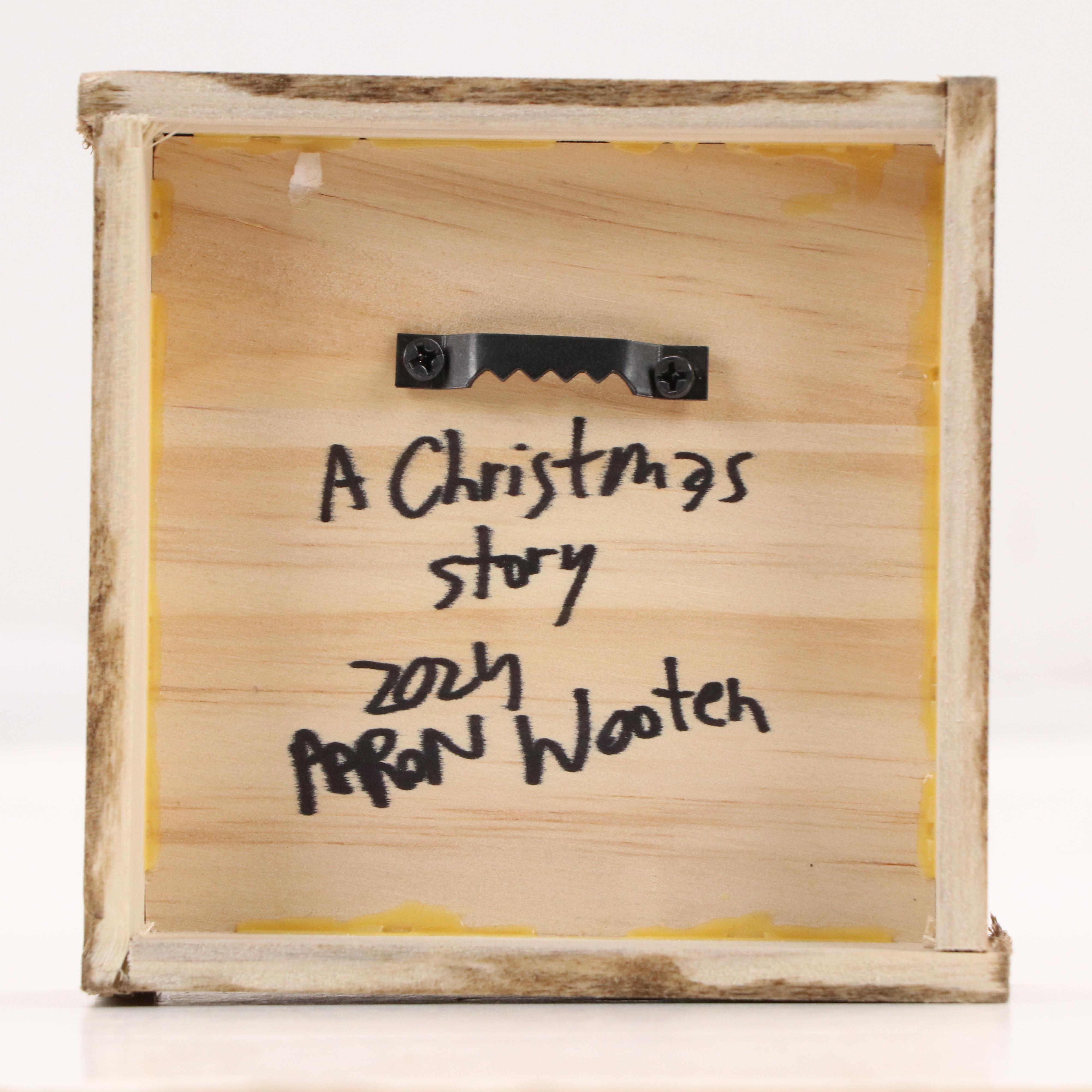 Aaron Wooten Stylized Holiday-Themed Mixed Media Painting "A Christmas Story"