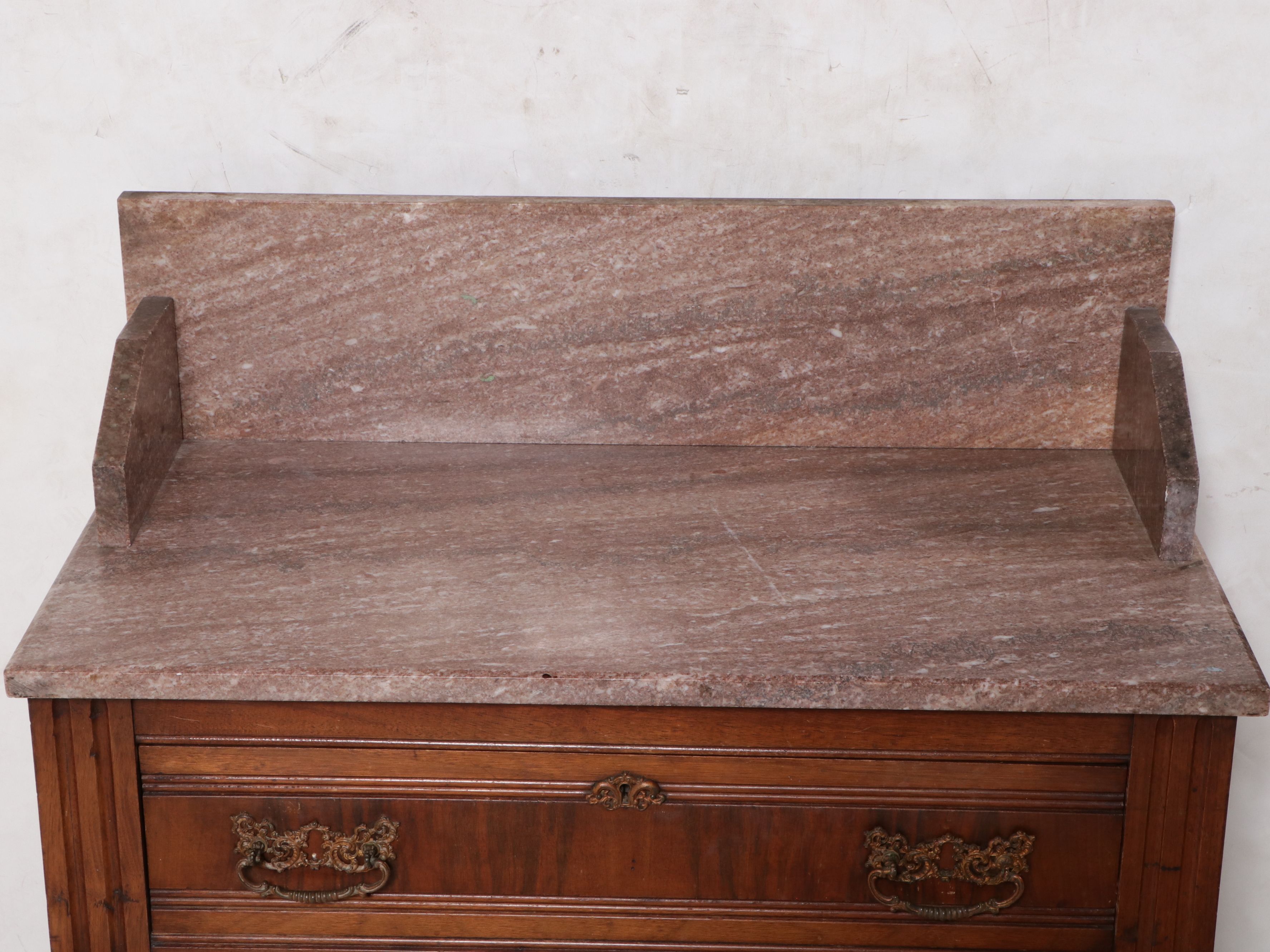 Eastlake Walnut Washstand with Marble Top