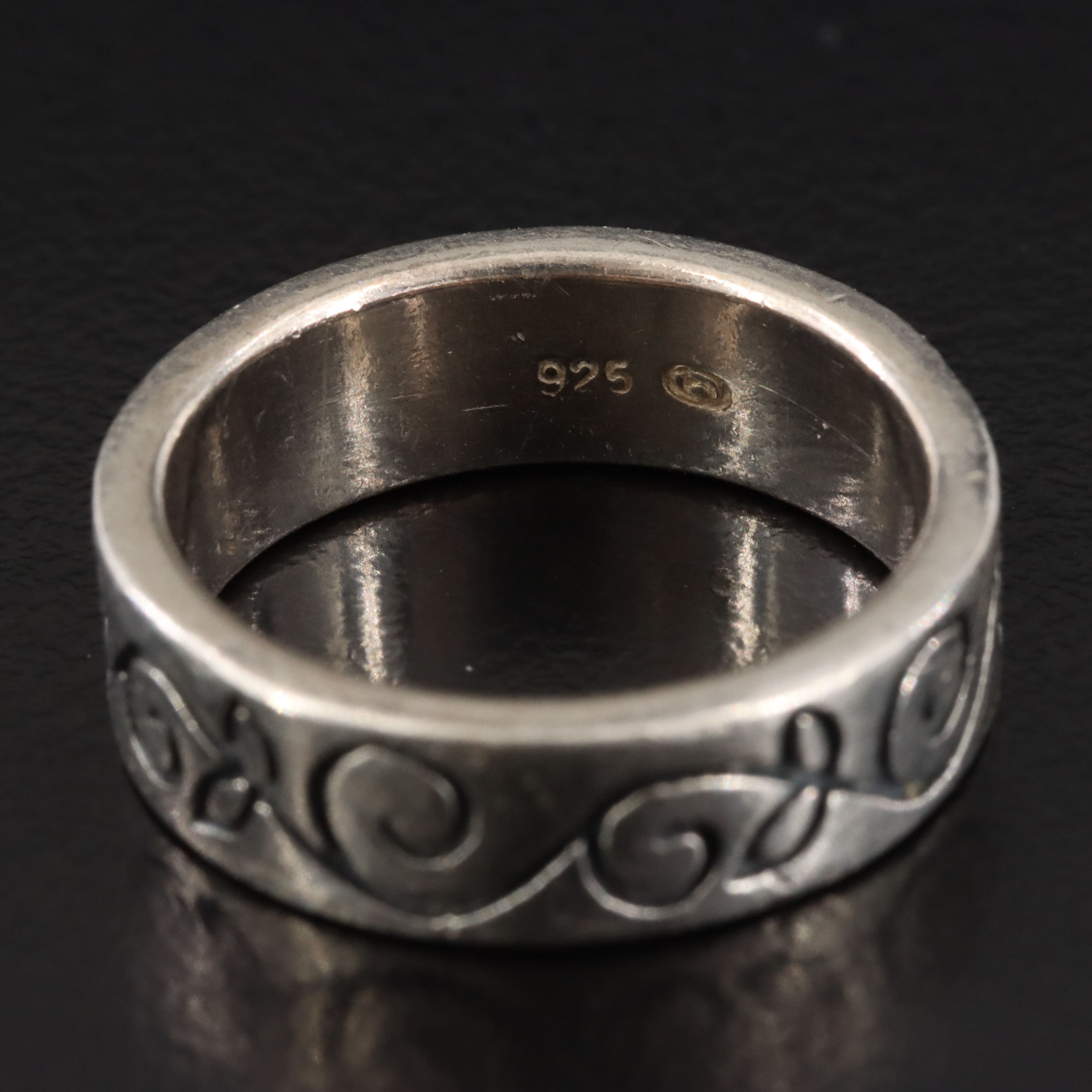 Sterling Scroll Motif and Turquoise Bands