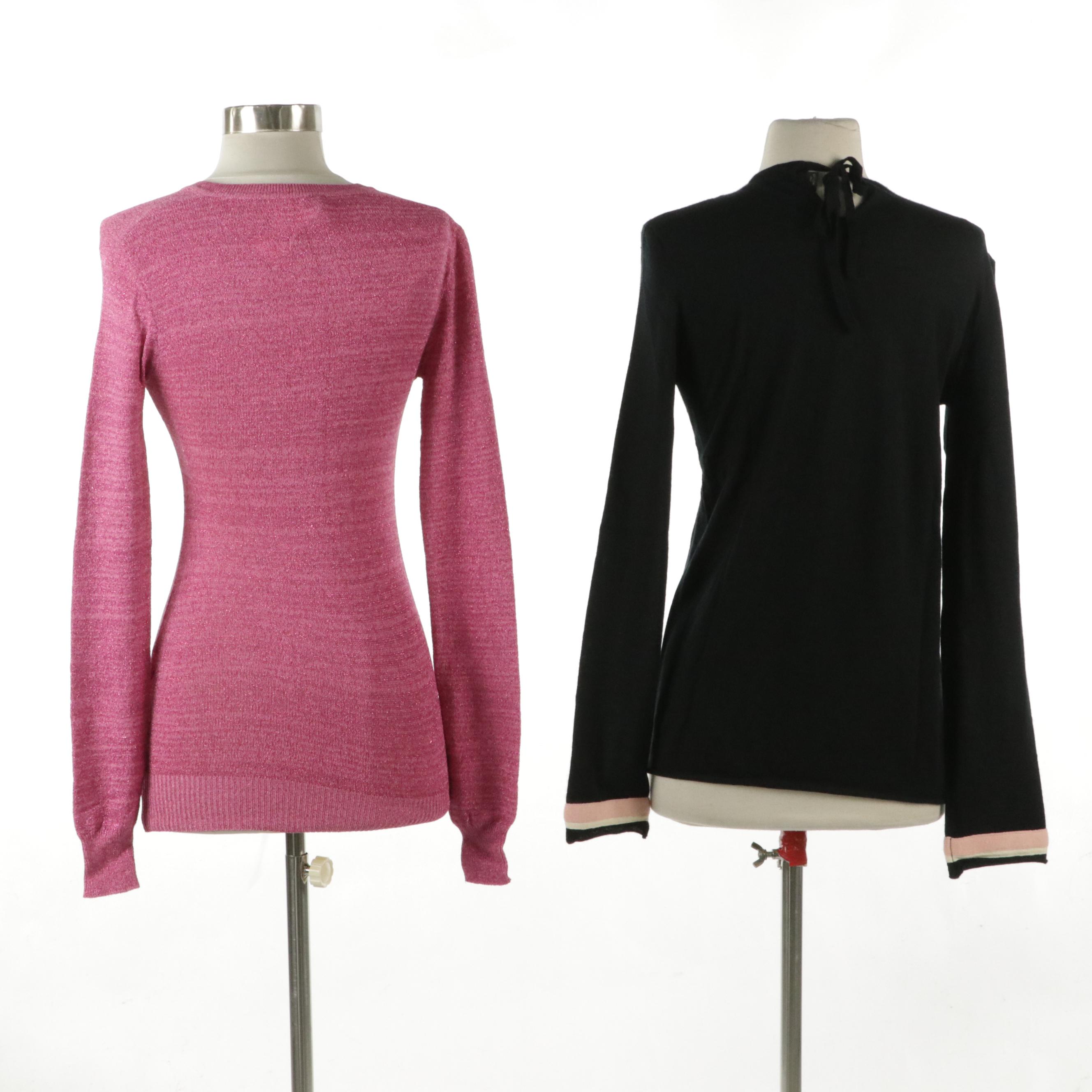 Dolce & Gabbana Rayon-Blend and Marc Jacobs Cashmere V-Neck Sweaters with Tags