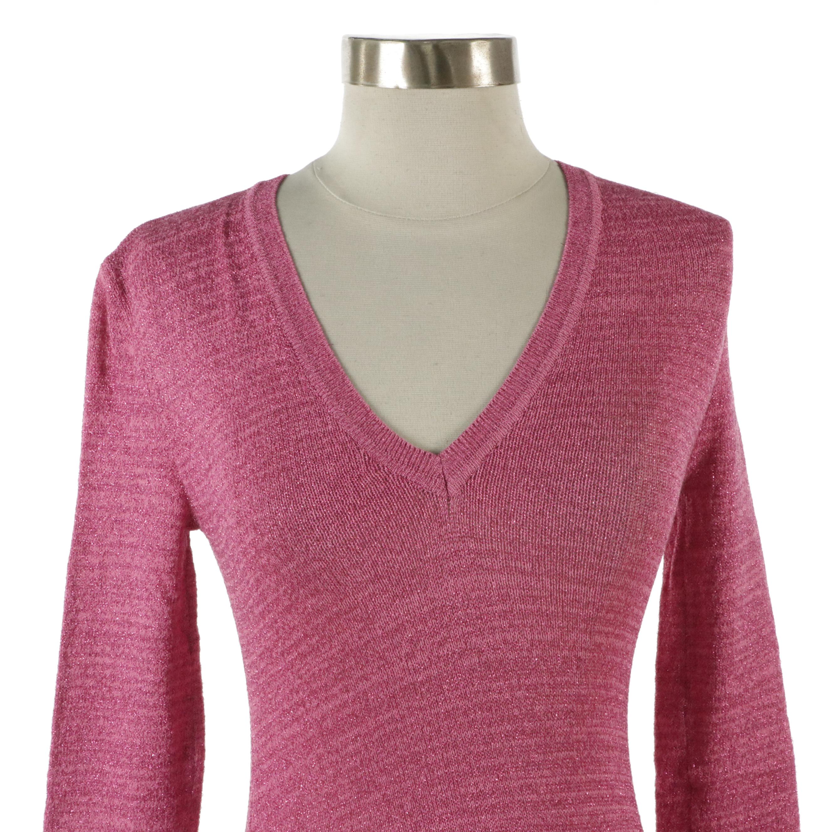 Dolce & Gabbana Rayon-Blend and Marc Jacobs Cashmere V-Neck Sweaters with Tags