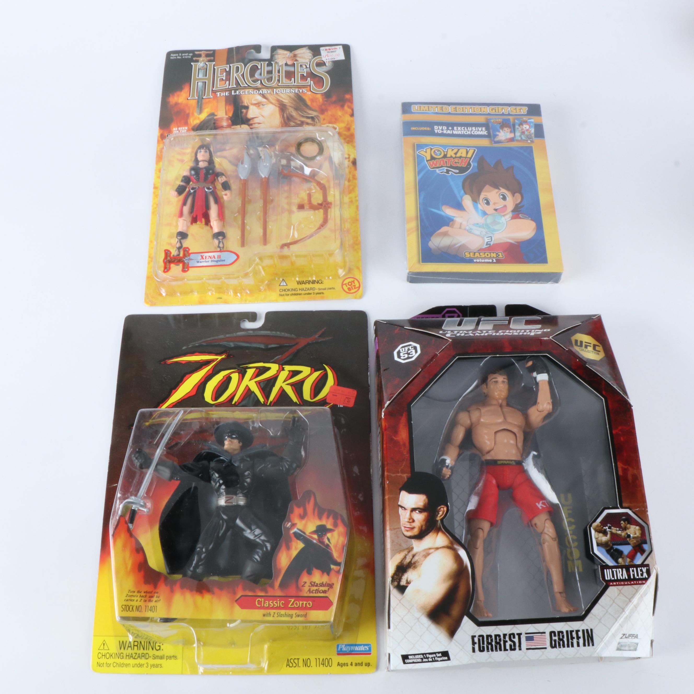 Action Figures with Small Toys, Bobblehead and Signed Ephemera