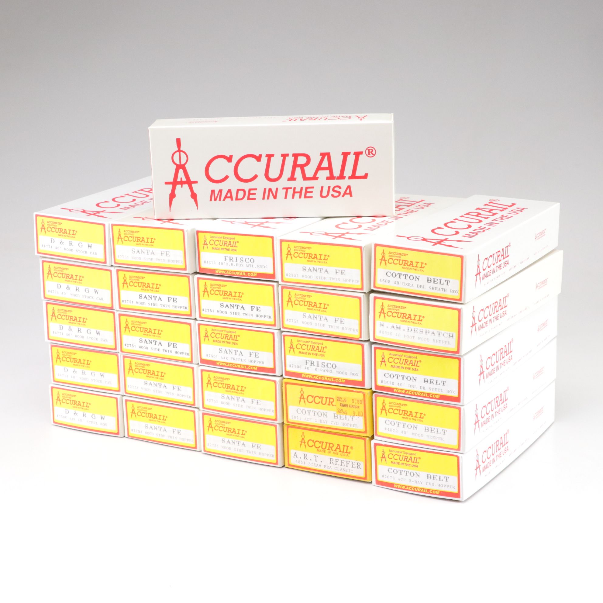 Accurail HO Scale Santa Fe, Frisco & Other Model Train Kits