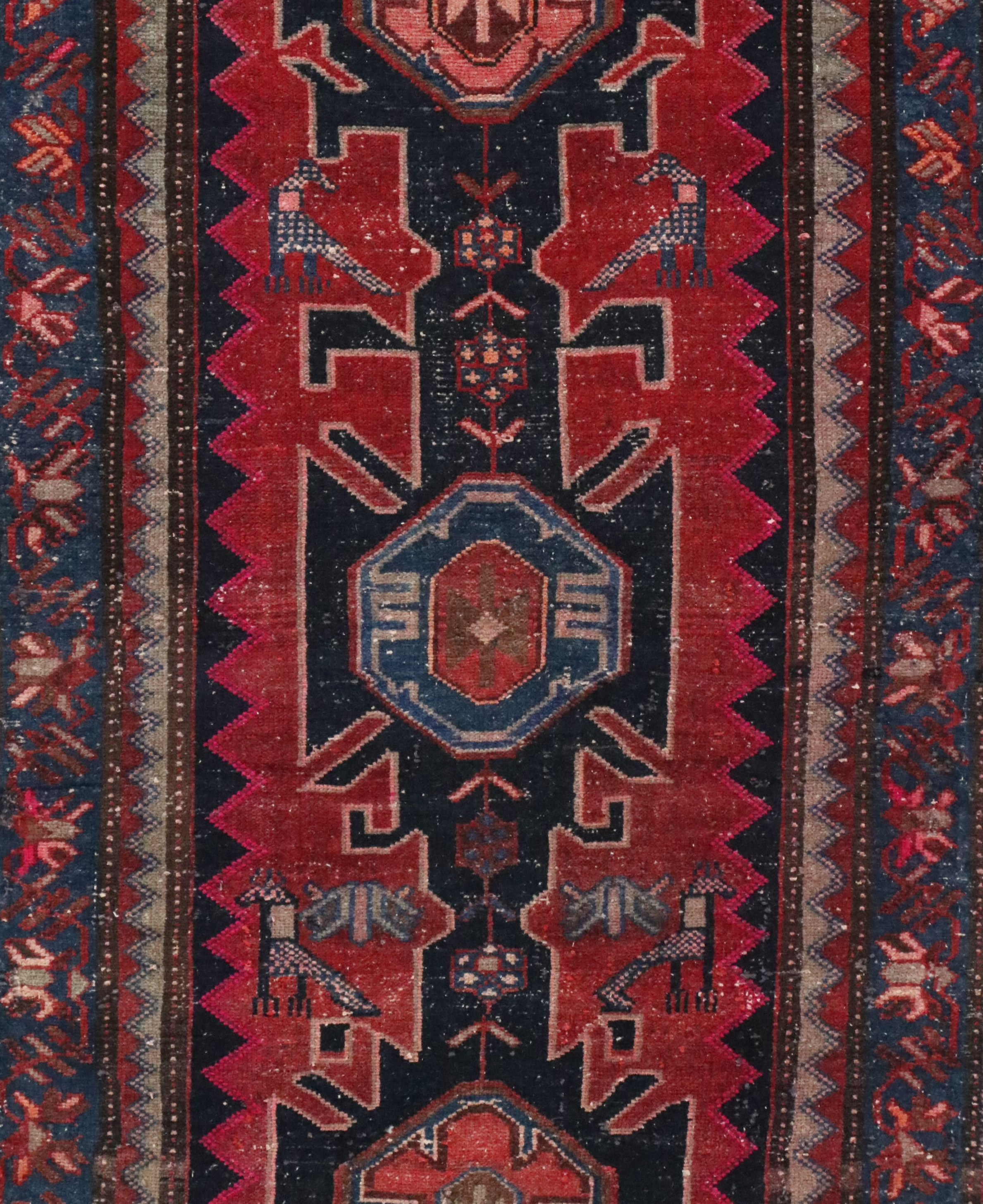 3' x 9'3 Hand-Knotted Persian Hamadan Carpet Runner