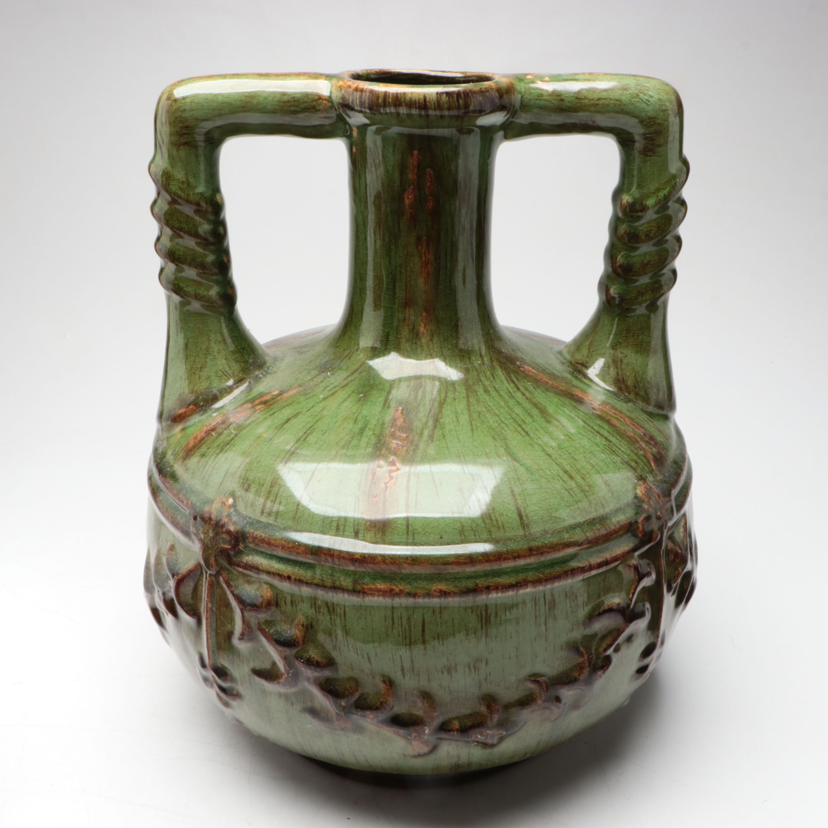 Williamsburg Pottery Clay Bird Bottle with Other Stoneware Pot and Vase