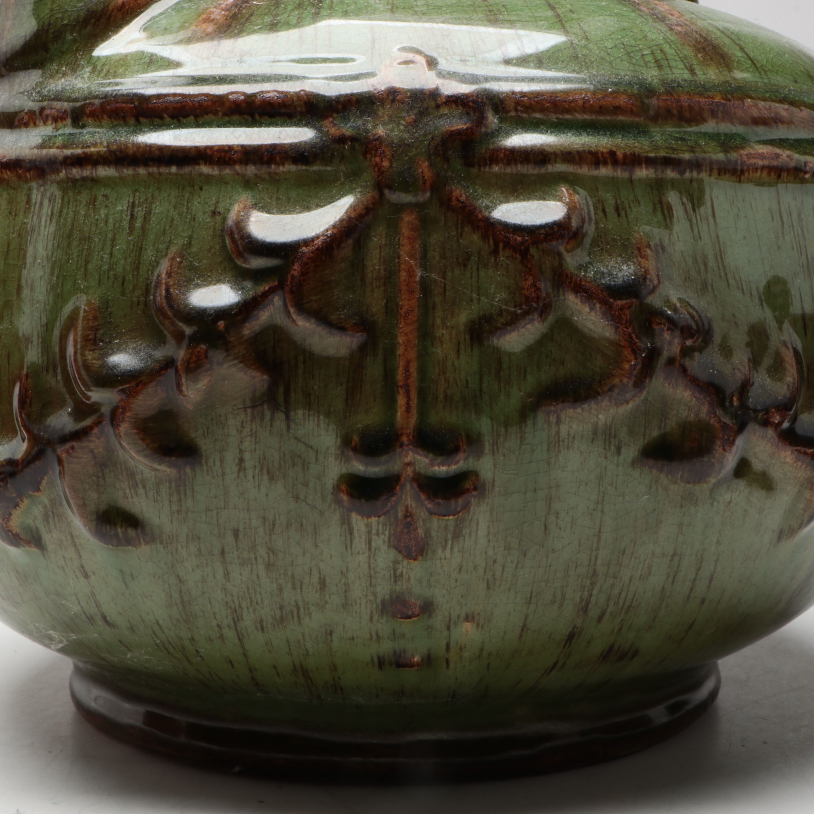 Williamsburg Pottery Clay Bird Bottle with Other Stoneware Pot and Vase