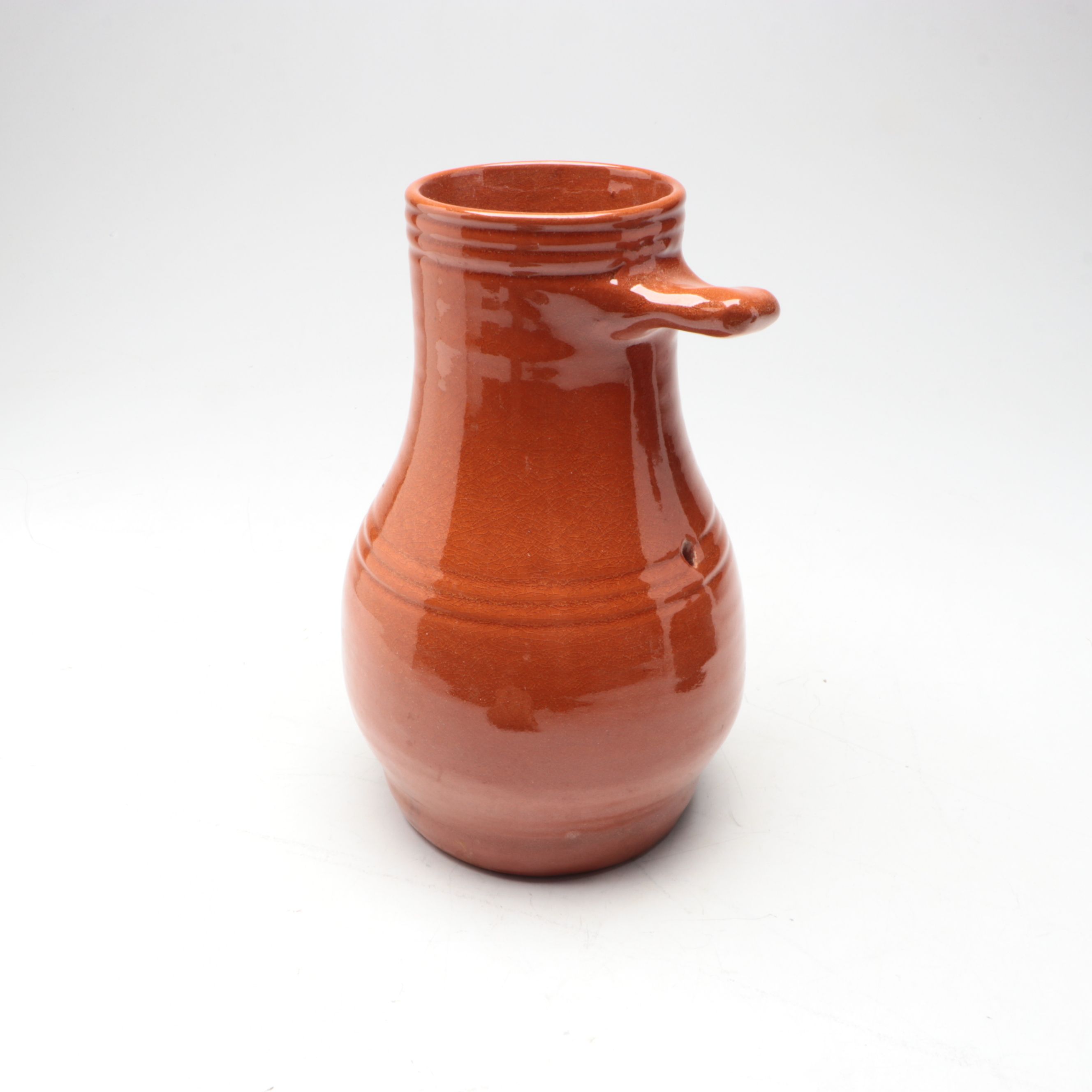 Williamsburg Pottery Clay Bird Bottle with Other Stoneware Pot and Vase