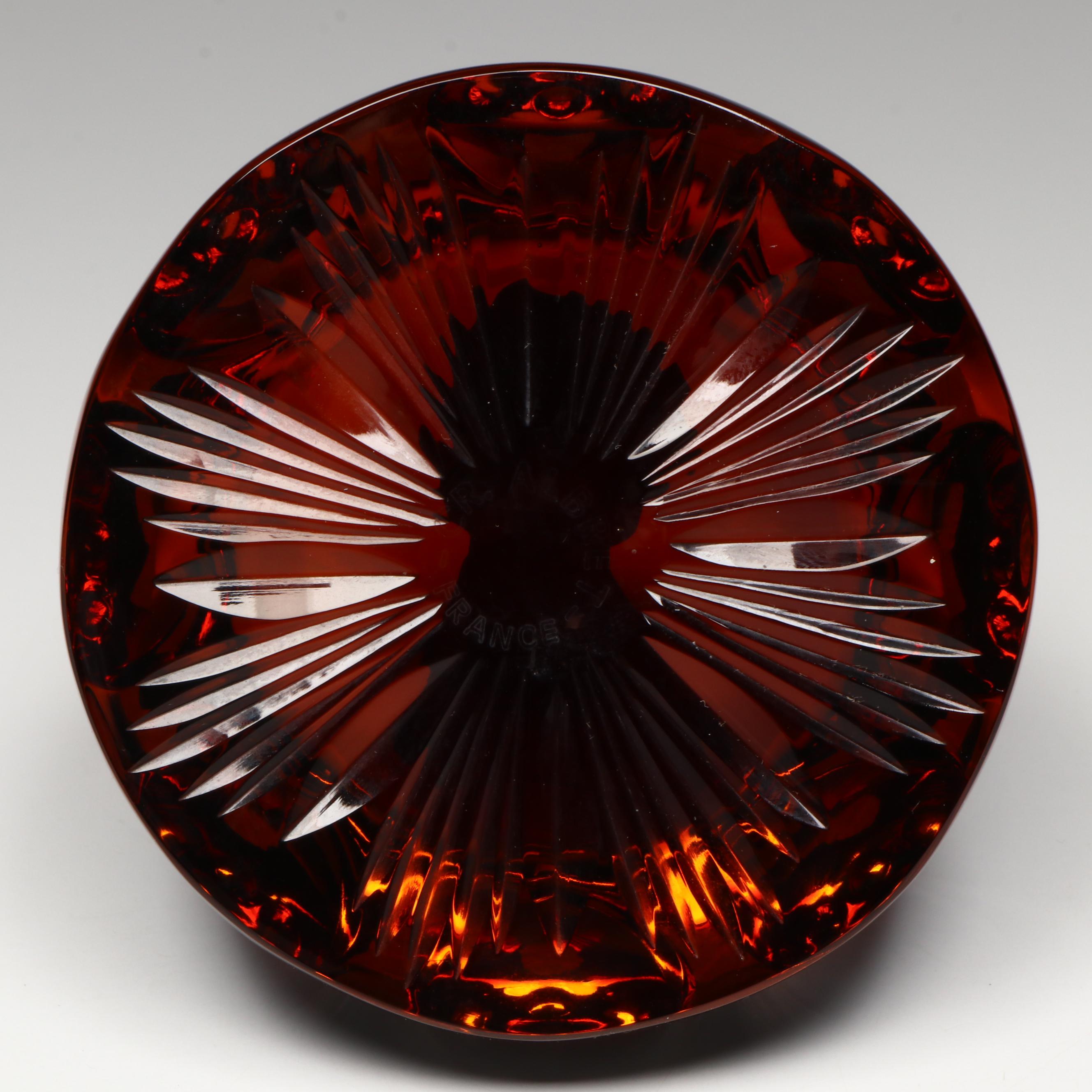 Cristal d'Albret Sulphide Jenny Lind Cameo Glass Paperweight