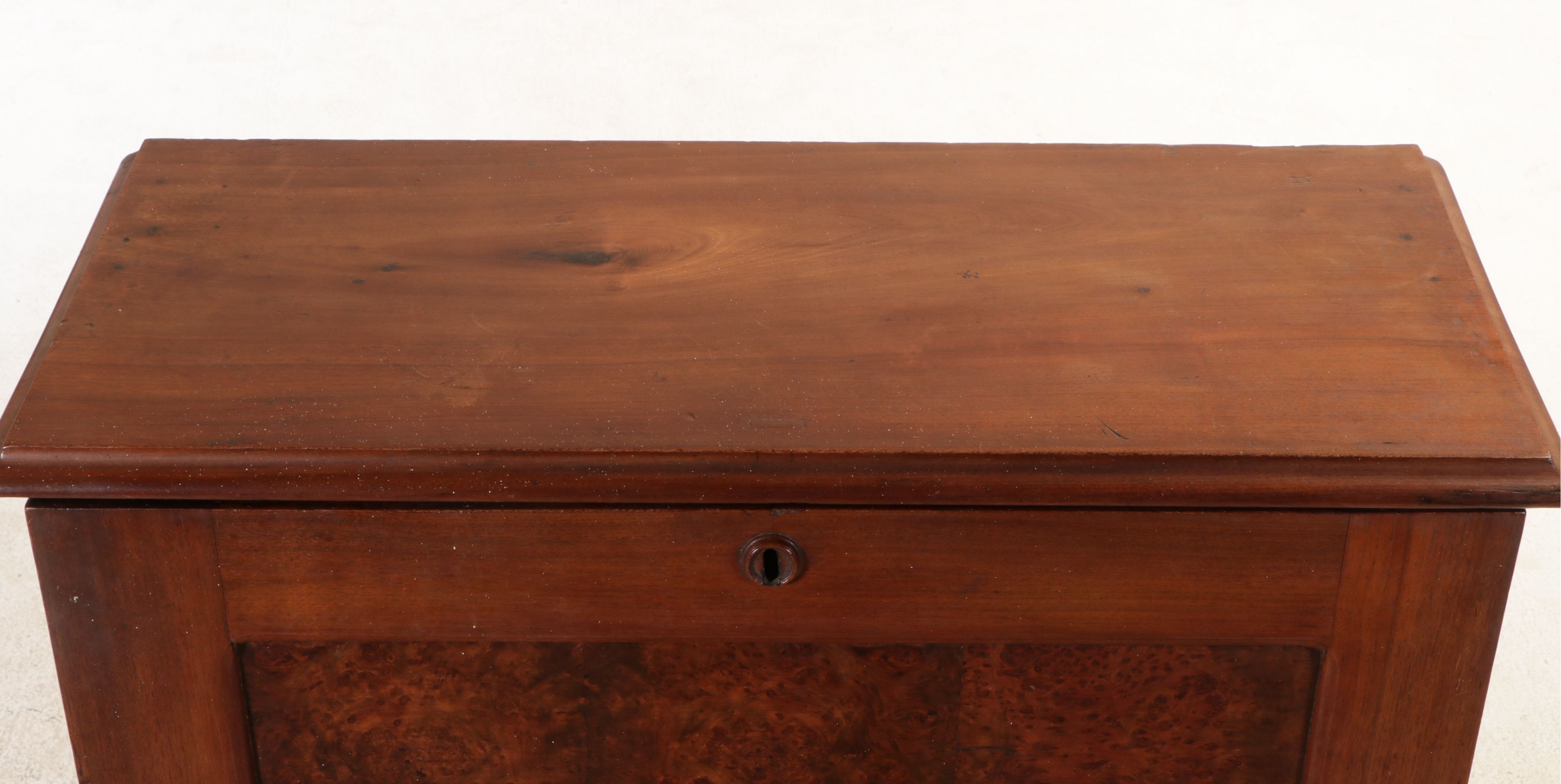 Victorian Renaissance Revival Walnut Desk on Cabinet