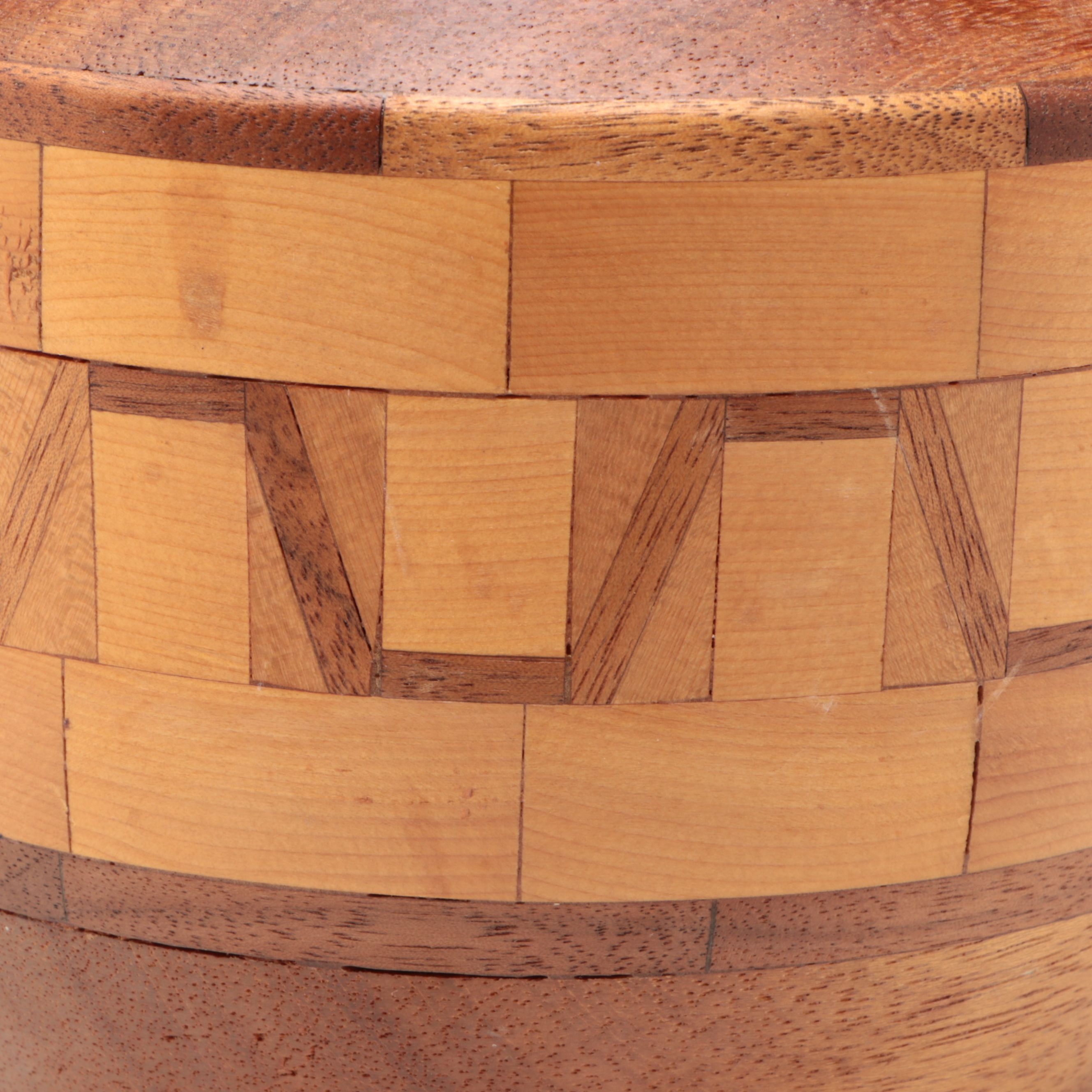 Geometric Segmented Exotic Hardwood Vase