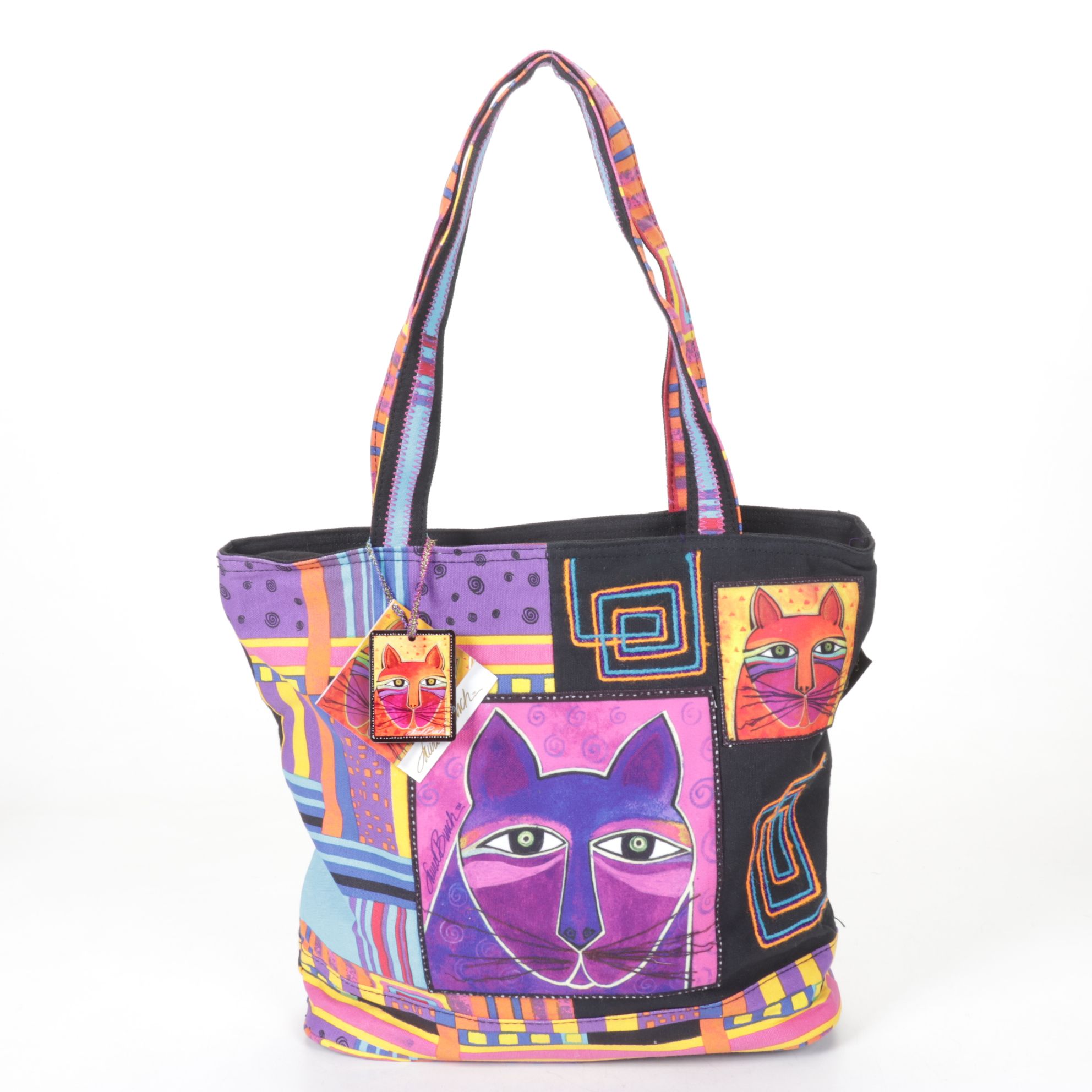 Haflinger Patchwork Wool Bag with Laurel Burch Zip Tote