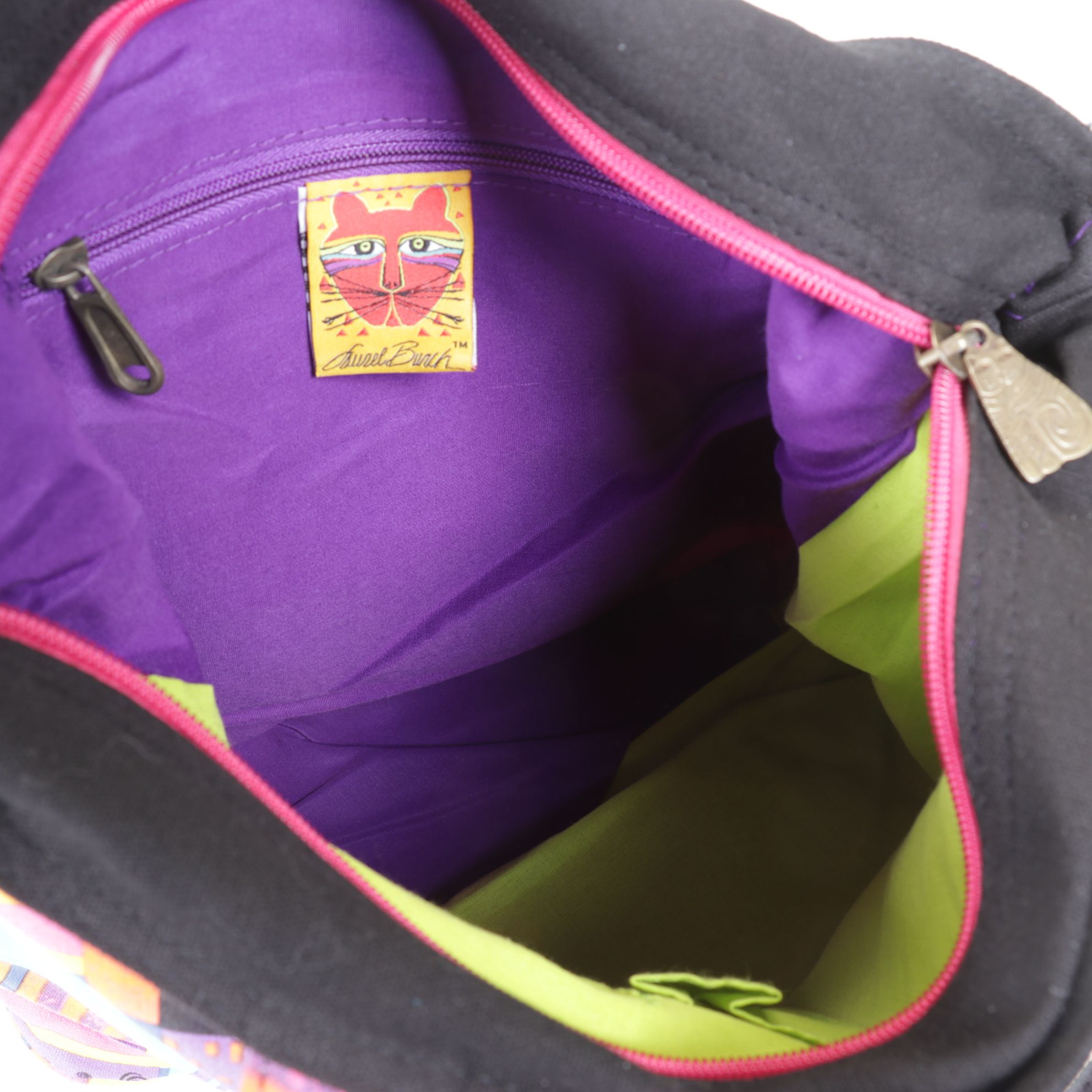 Haflinger Patchwork Wool Bag with Laurel Burch Zip Tote