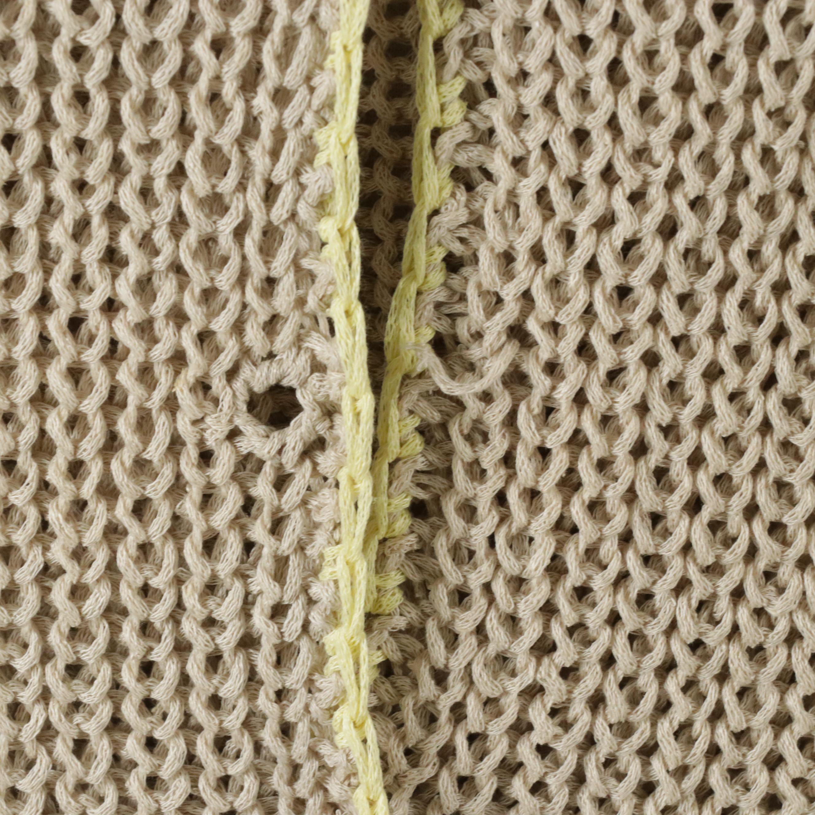 Verger Beige and Light Blue Knit Linen Cardigan Sweater Sets, With Tags